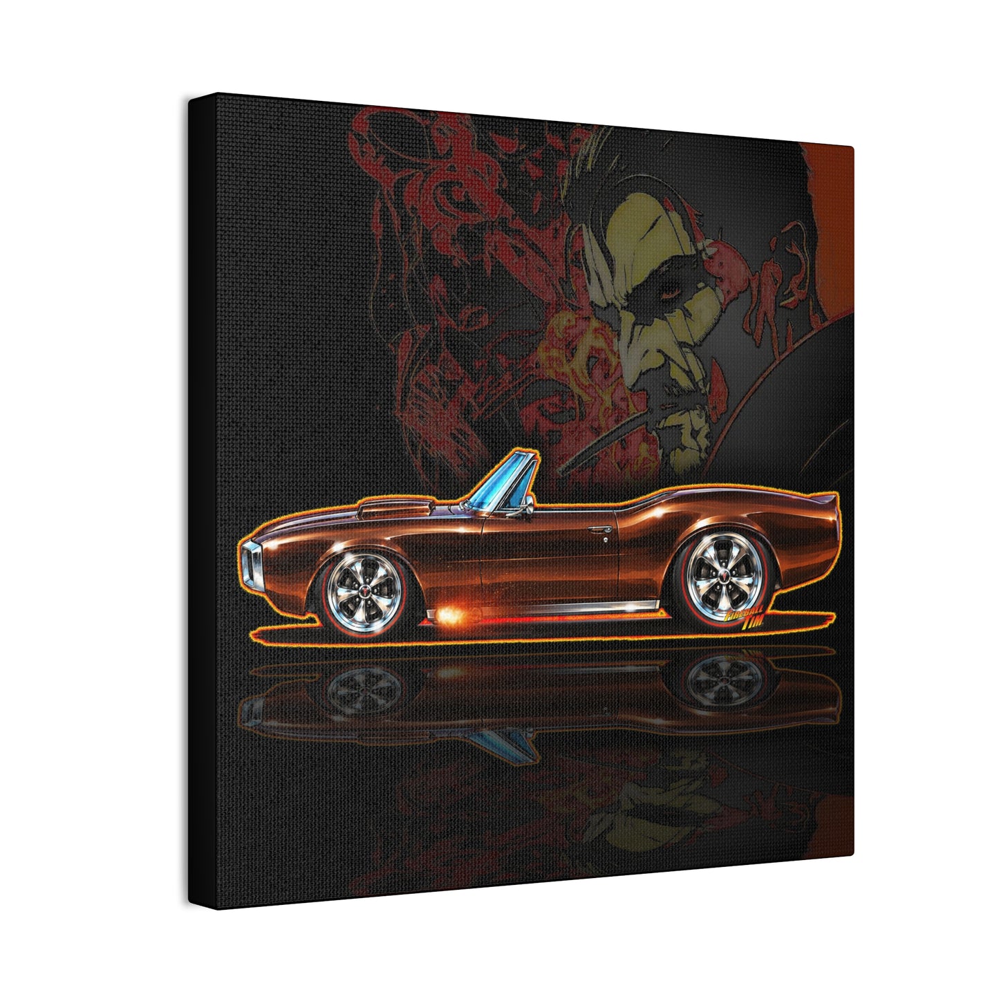 HOT WHEELS Sweet 16 CUSTOM FIREBIRD Collectible Fireball Art Canvas Stretched Print