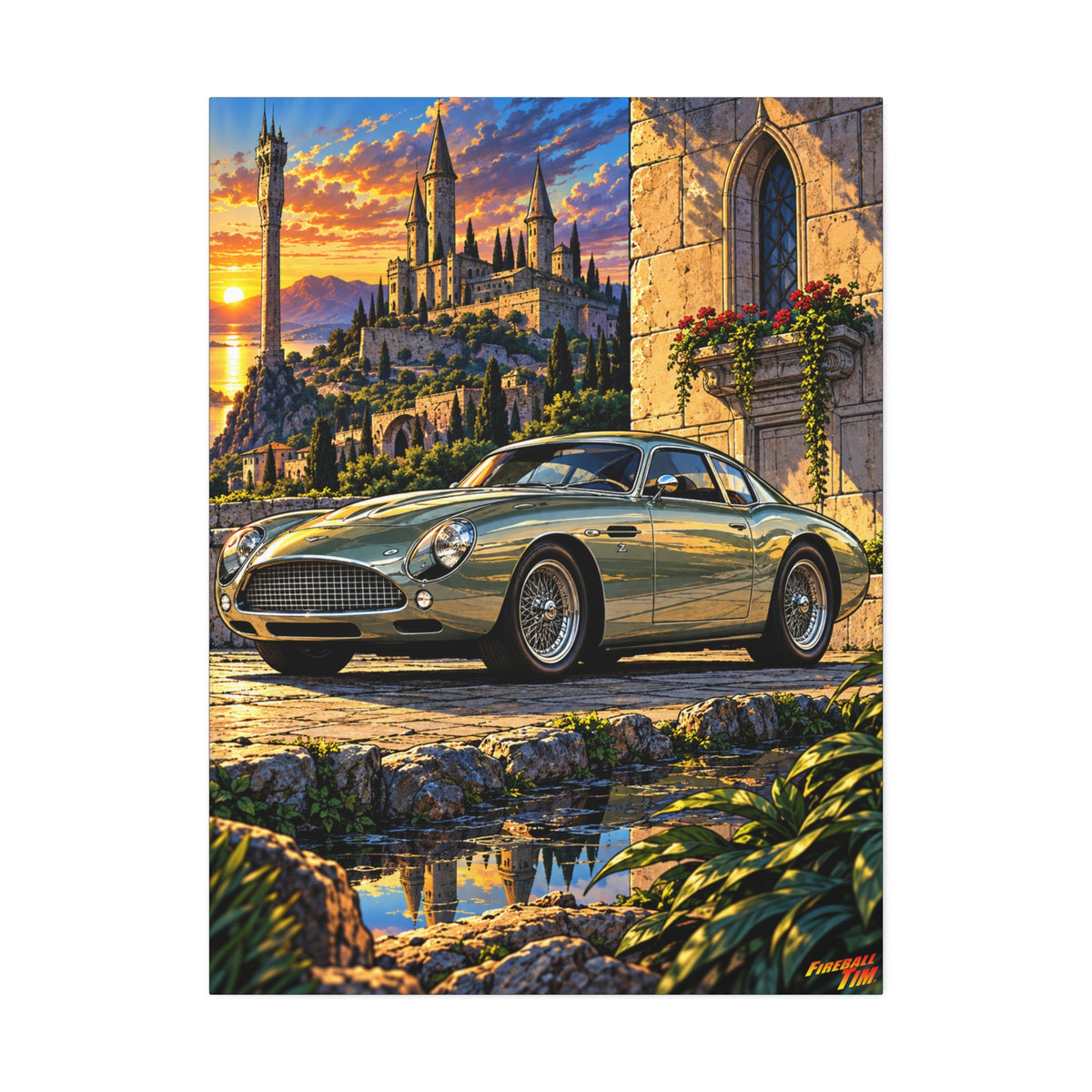 ASTON MARTIN ZAGATO Fireball MasterConcept Stretched Canvas Wall Art Print (1.5" Depth)