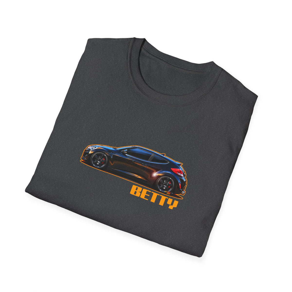 HYUNDAI VELOSTER 2012 Black Betty Collectible Fireball Art TeeShirt