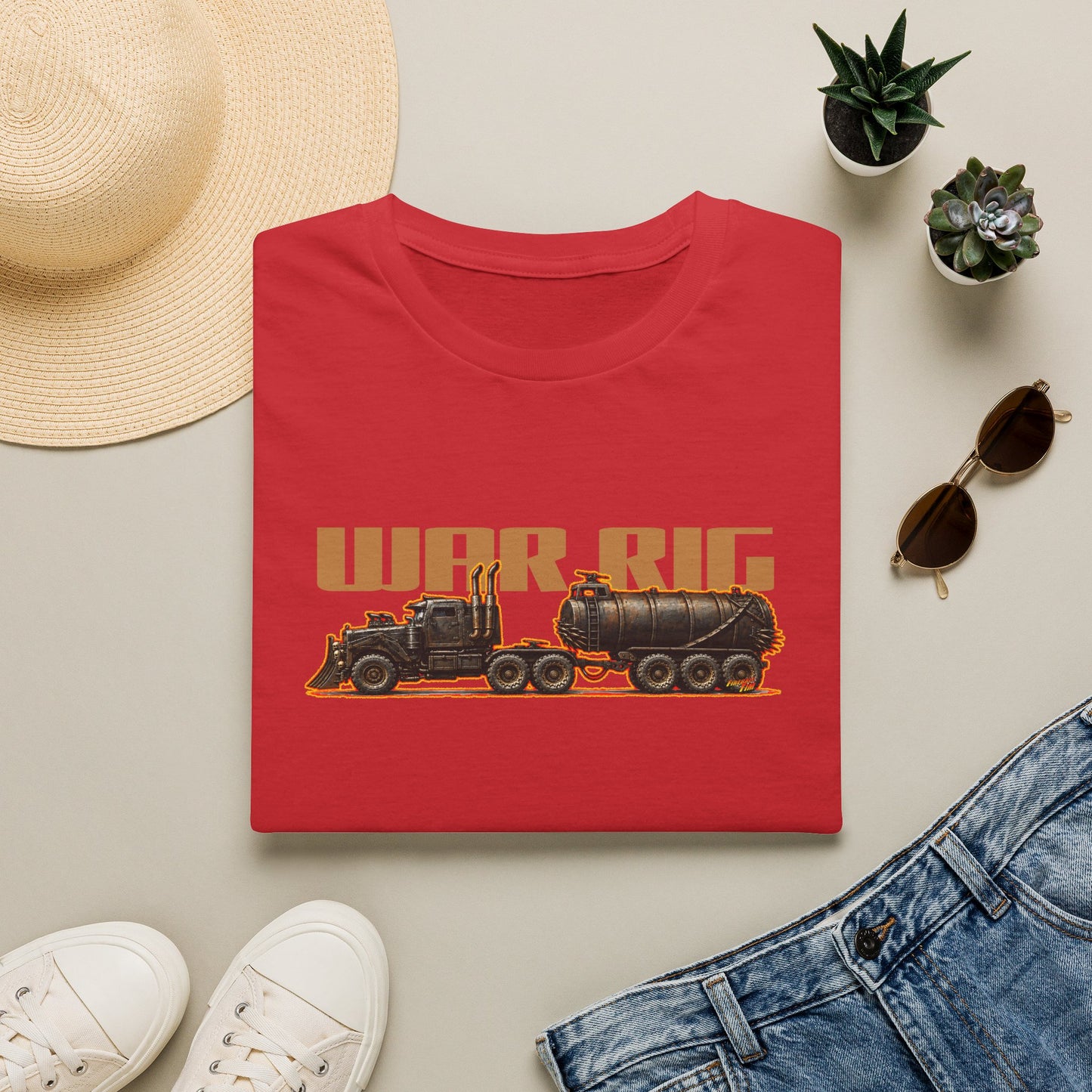 MAD MAX War Rig Collectible Fireball Art Tee Shirt