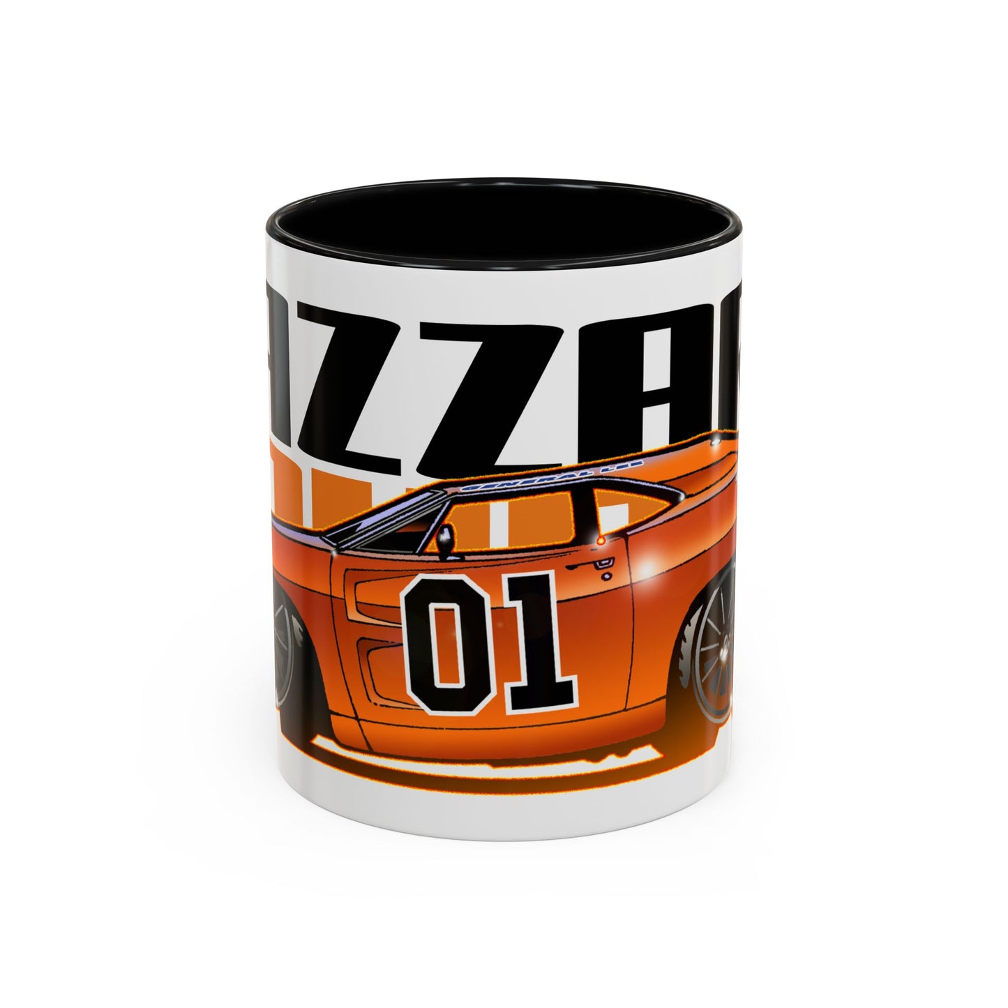 DUKES OF HAZZARD General Lee Dodge Charger Fireball Art Coffee Mug - 2 Sizes