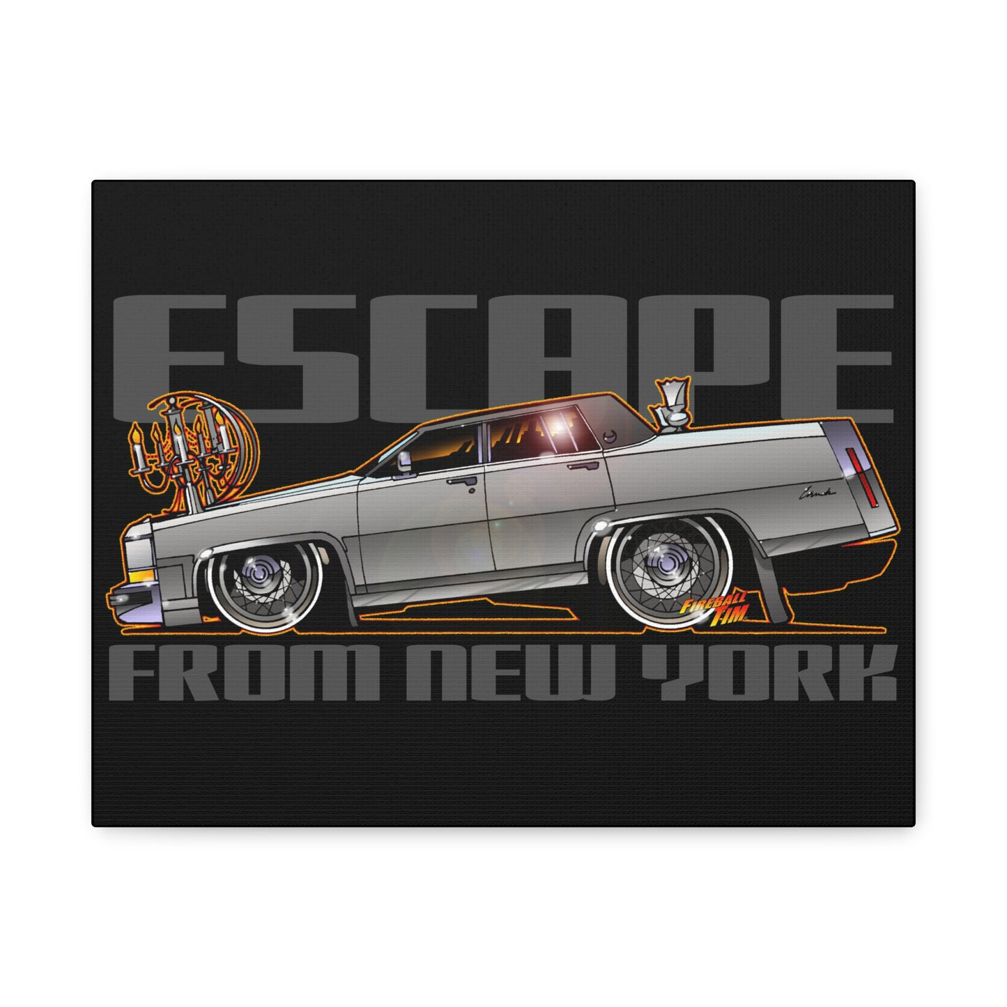 ESCAPE FROM NEW YORK Duke Cadillac Canvas Art Wall Print - 11x14