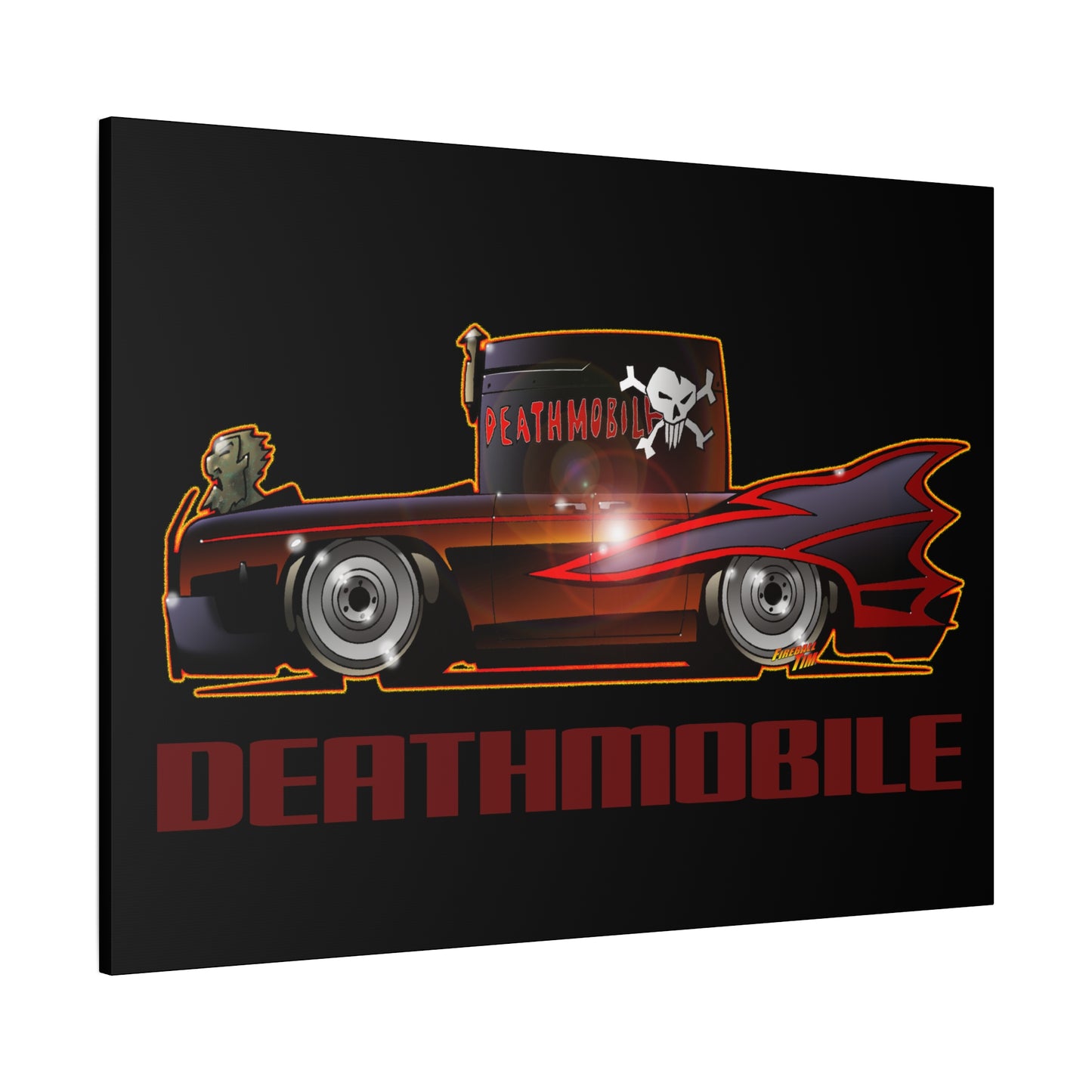 ANIMAL HOUSE DEATHMOBILE Fireball Art Canvas Wall Print