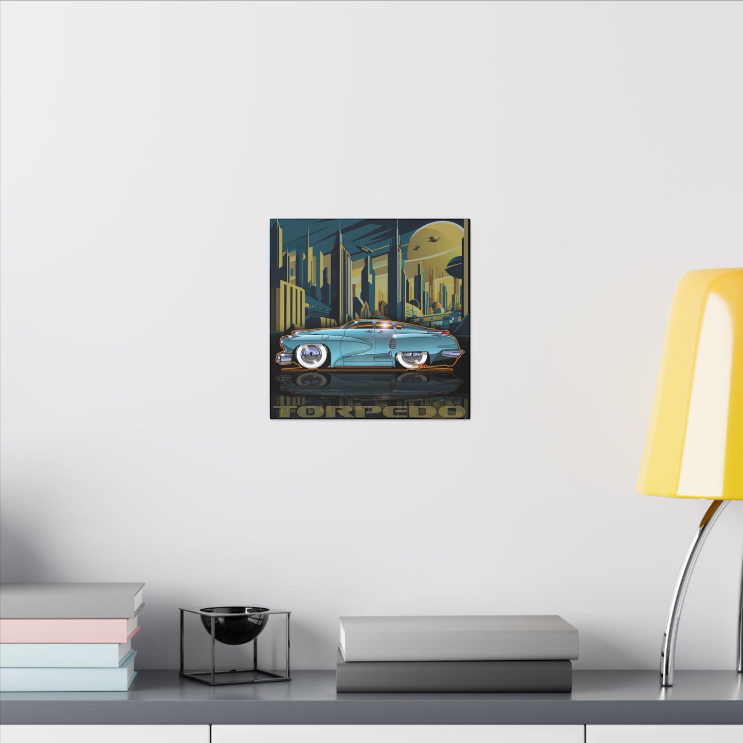 TUCKER TORPEDO 48 Collectible Fireball Art Canvas Print