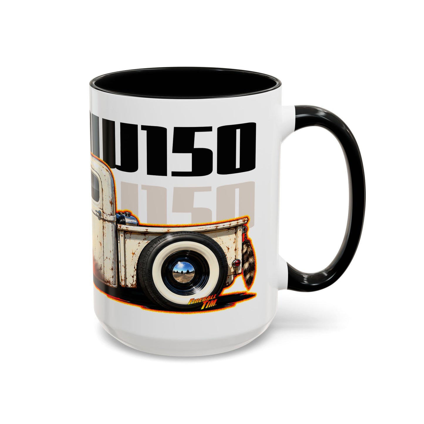 OUTLAW 150 Hot Rod Rat Rod Collectible Fireball Art Coffee Mug - 2 Sizes