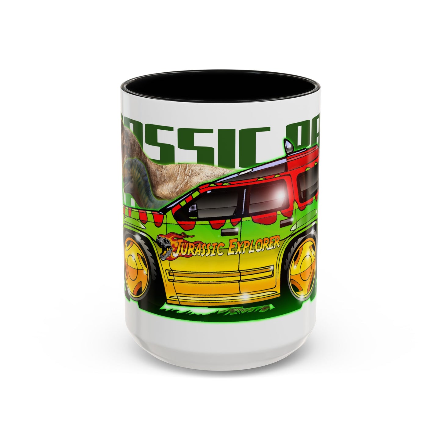 JURASSIC PARK Ford Explorer Collectible Fireball Art Coffee Mug - 2 Sizes