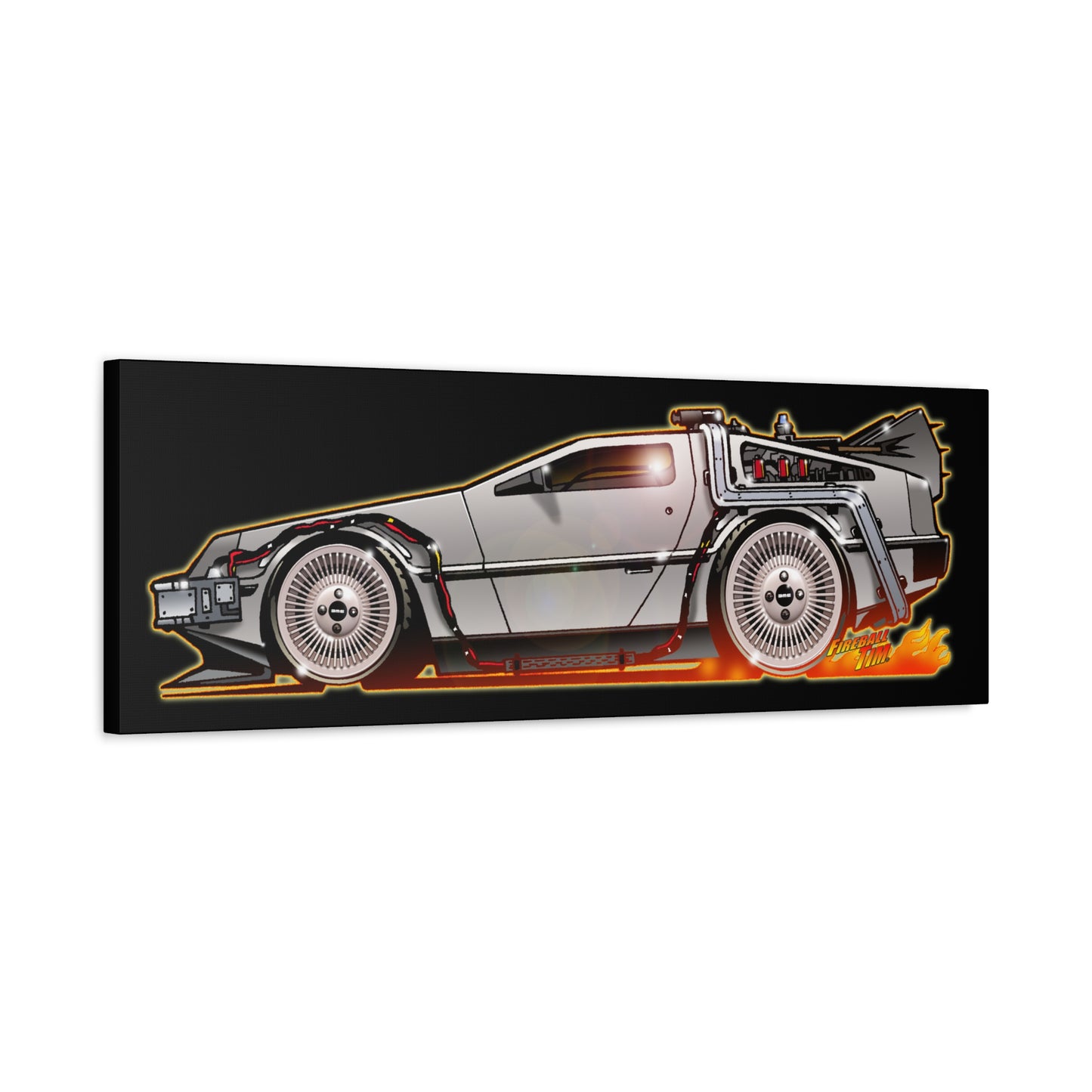 BACK to the FUTURE Delorean Time Machine Canvas Art Wall Print