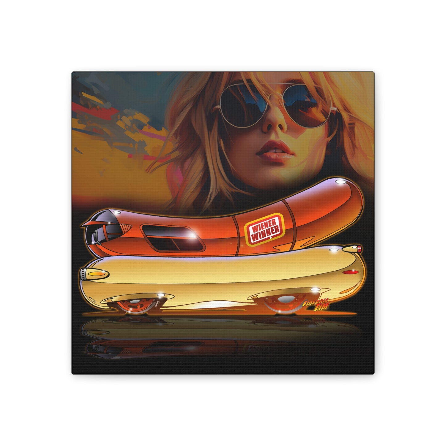 OSCAR MAYER WIENERMOBILE Fireball Canvas Art Wall Print - 11x14