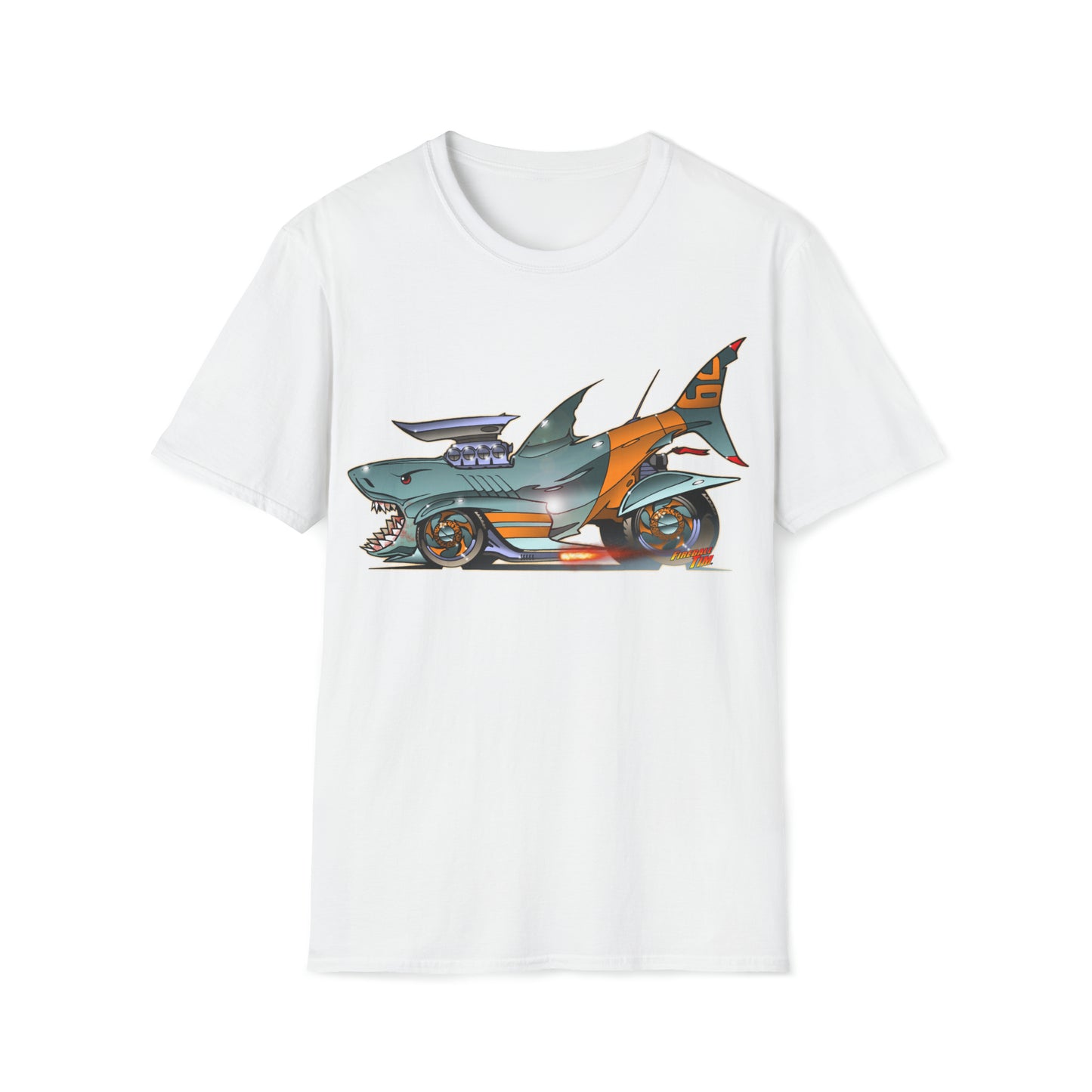 MANEATER GREAT WHITE SHARK Sealife Hot Rod Unisex Softstyle T-Shirt