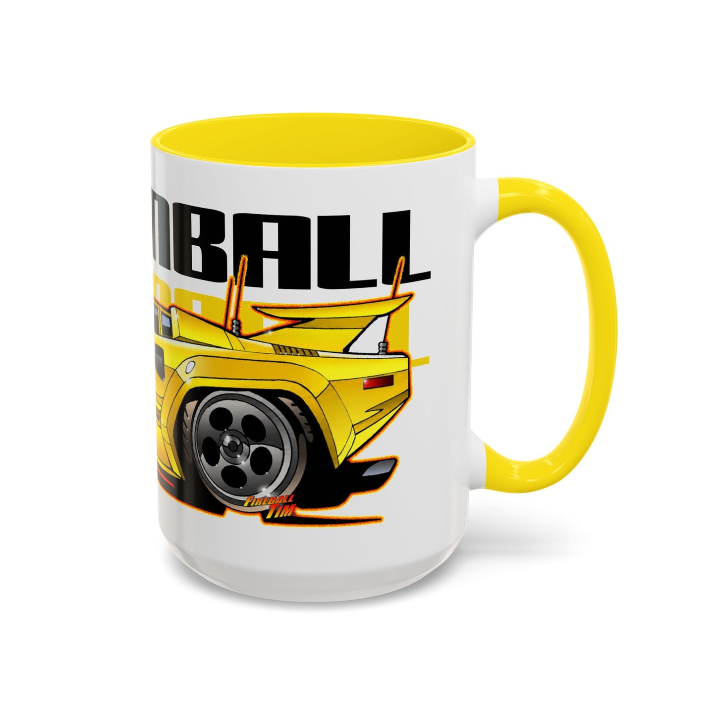 CANNONBALL RUN LAMBORGHINI COUNTACH 1979 Yellow Supercar Collectible Coffee Mug - 2 Sizes