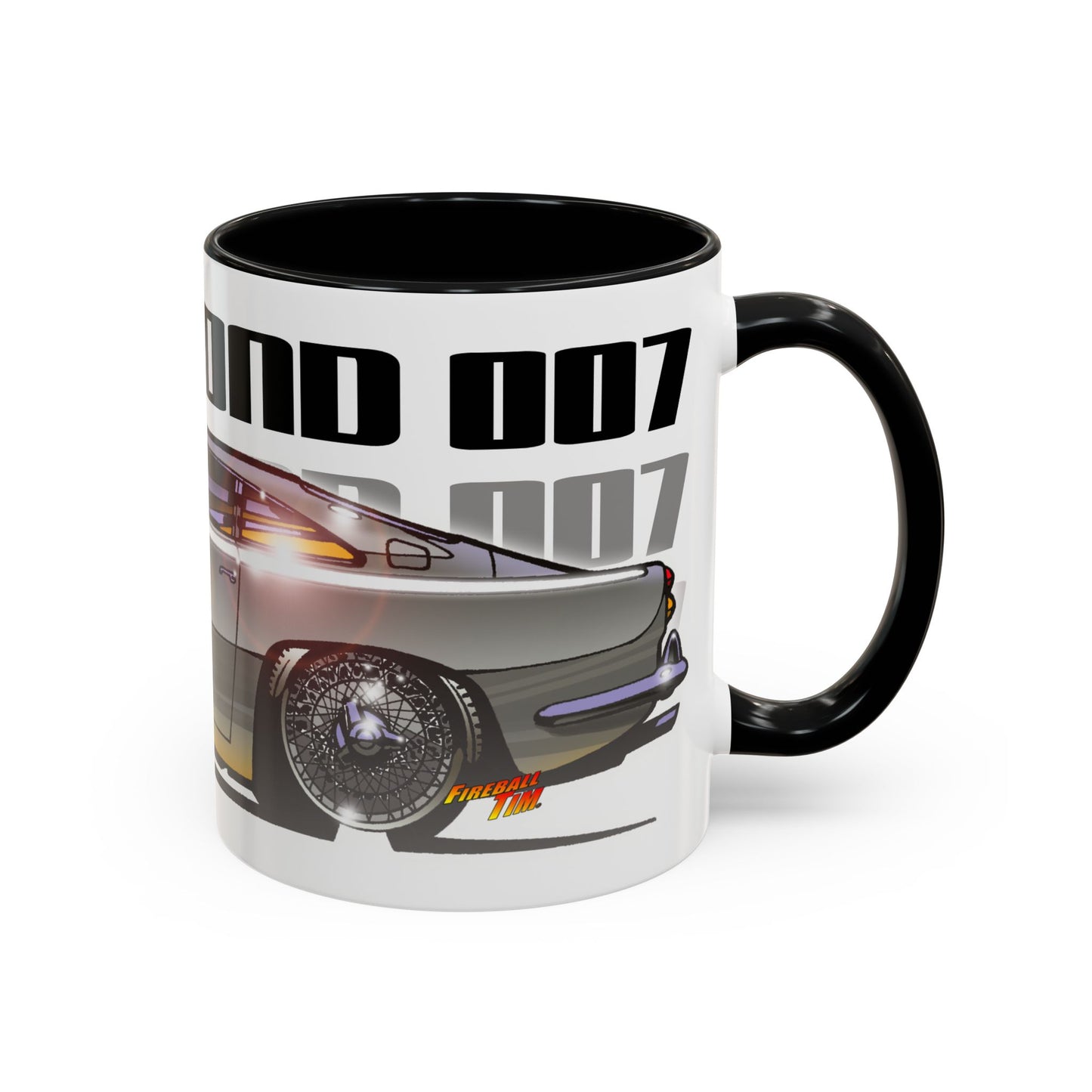 JAMES BOND ASTON MARTIN DB5 007 Collectible Fireball Art Coffee Mug - 2 Sizes