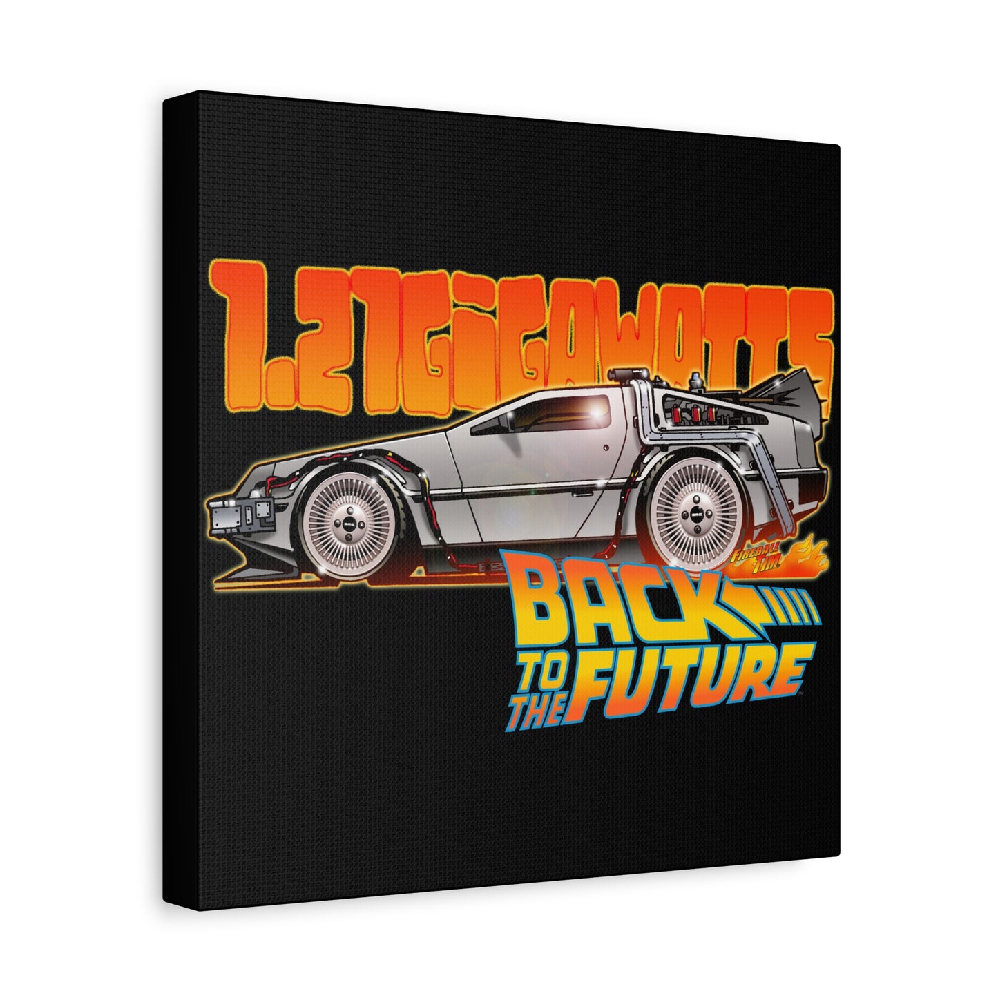BACK TO THE FUTURE Delorean Time Machine Canvas Art Wall Print - 2 Sizes
