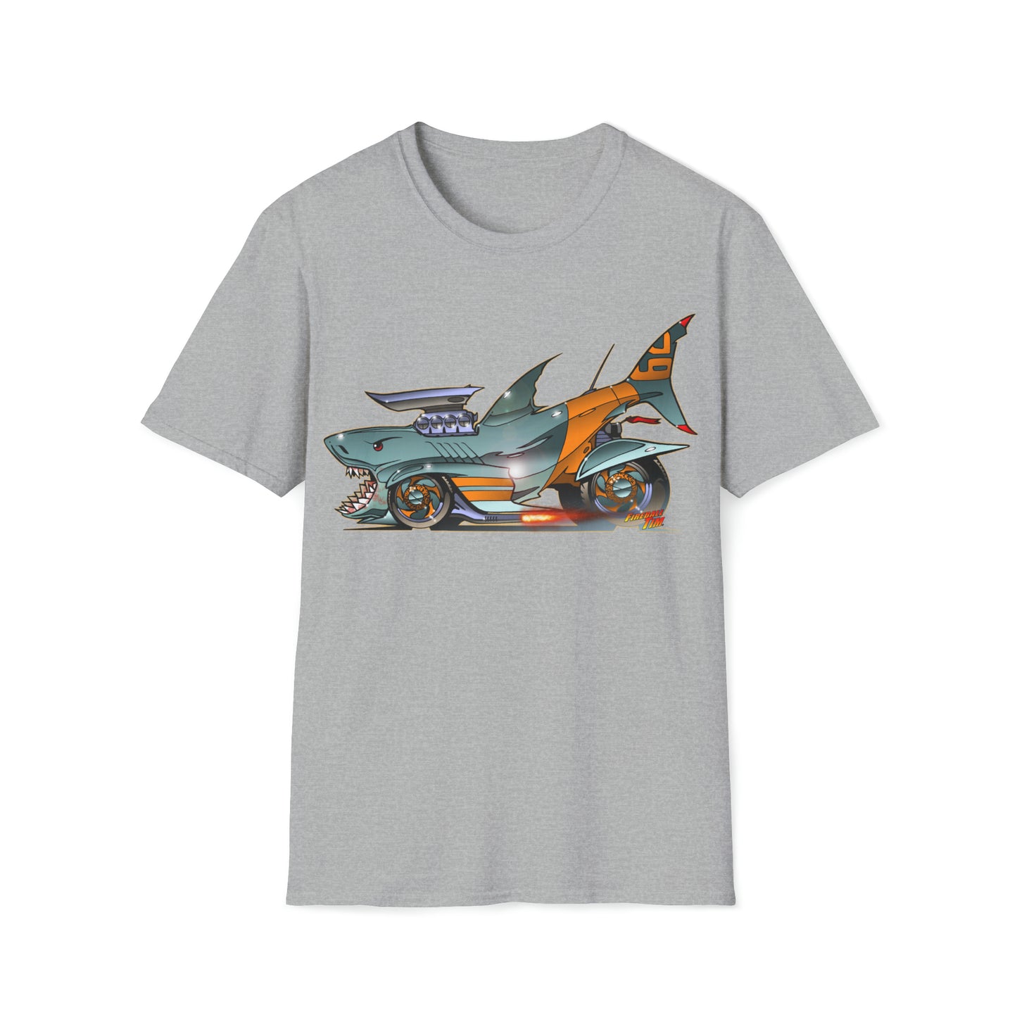 MANEATER GREAT WHITE SHARK Sealife Hot Rod Unisex Softstyle T-Shirt