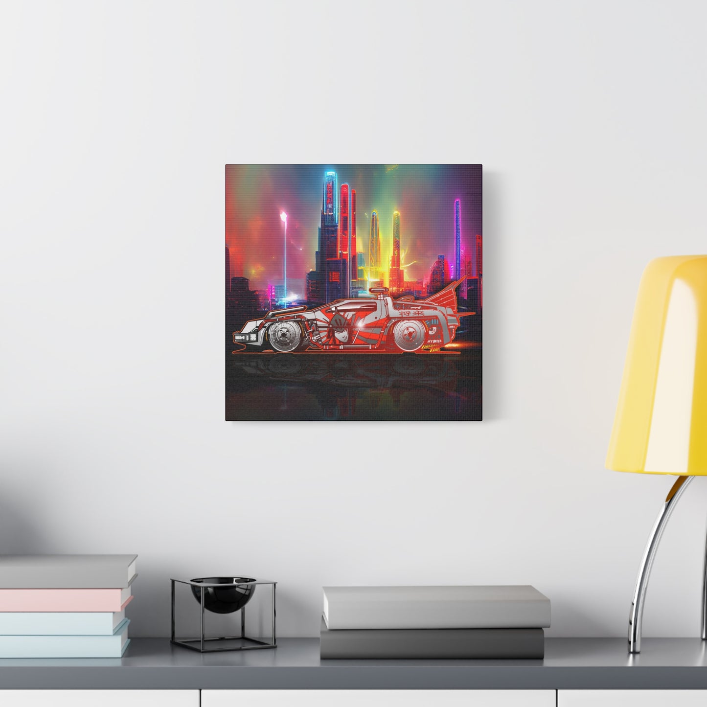 BACK TO THE FUTURE DELOREAN Time Machine Bosozoku Canvas Art Print 2 Sizes