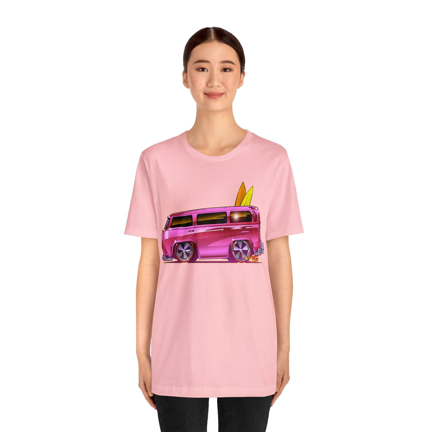 Hot Wheels PINK BEACH BOMB VW Bus Unisex Jersey Short Sleeve TShirt 12 Colors