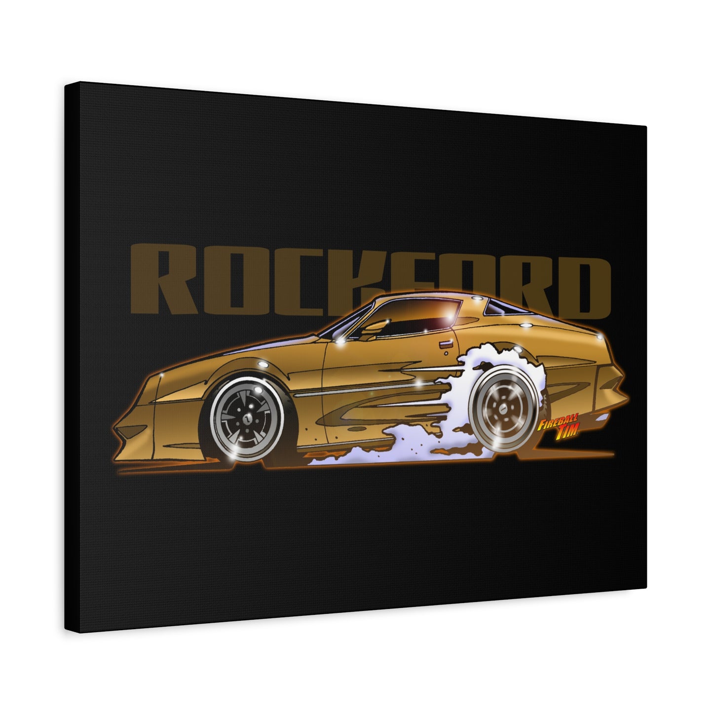 ROCKFORD FILES Pontiac Firebird Fireball Art Canvas Wall Print