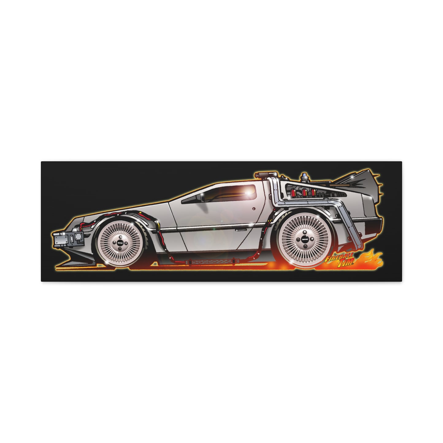 BACK to the FUTURE Delorean Time Machine Canvas Art Wall Print