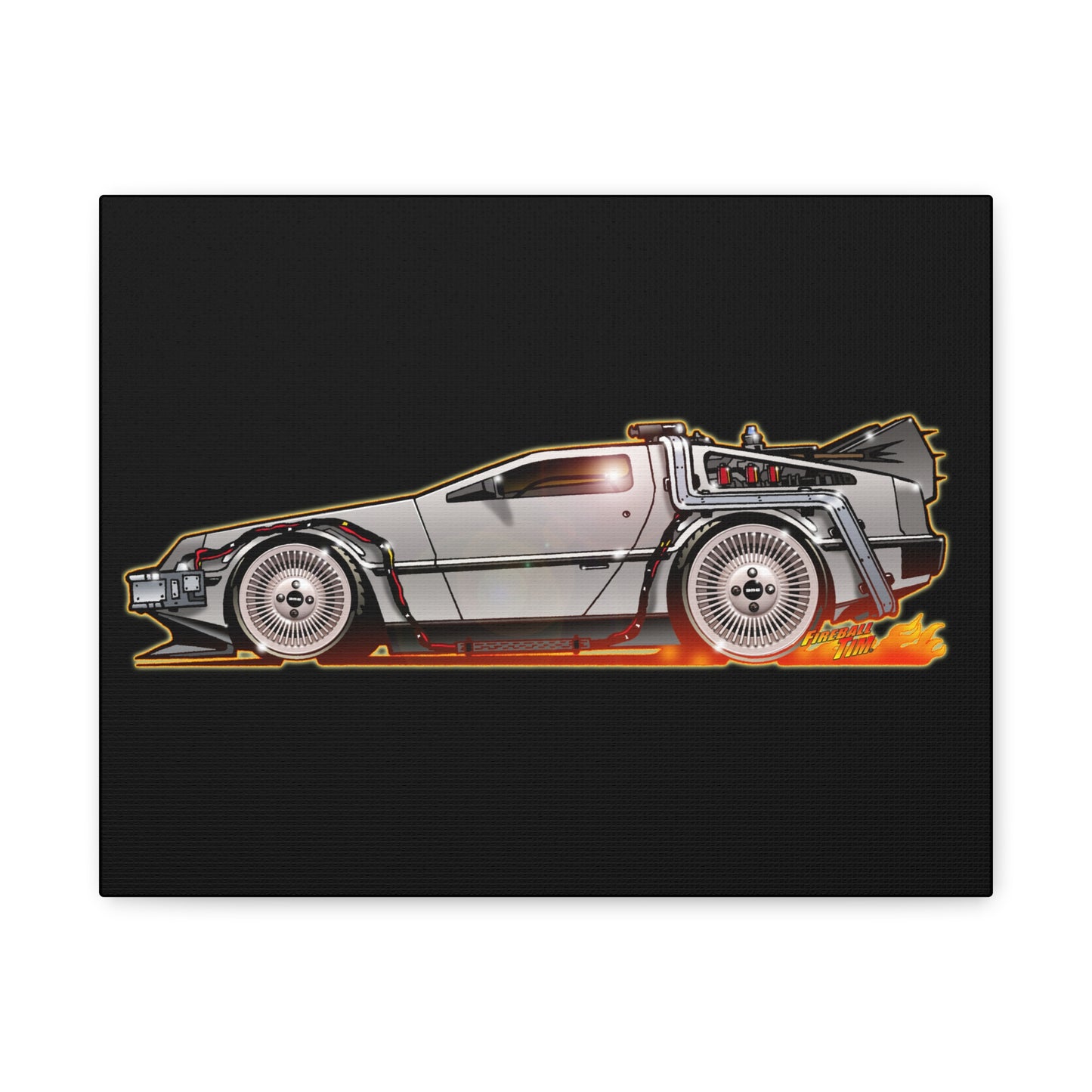 BACK to the FUTURE Delorean Time Machine Canvas Art Wall Print