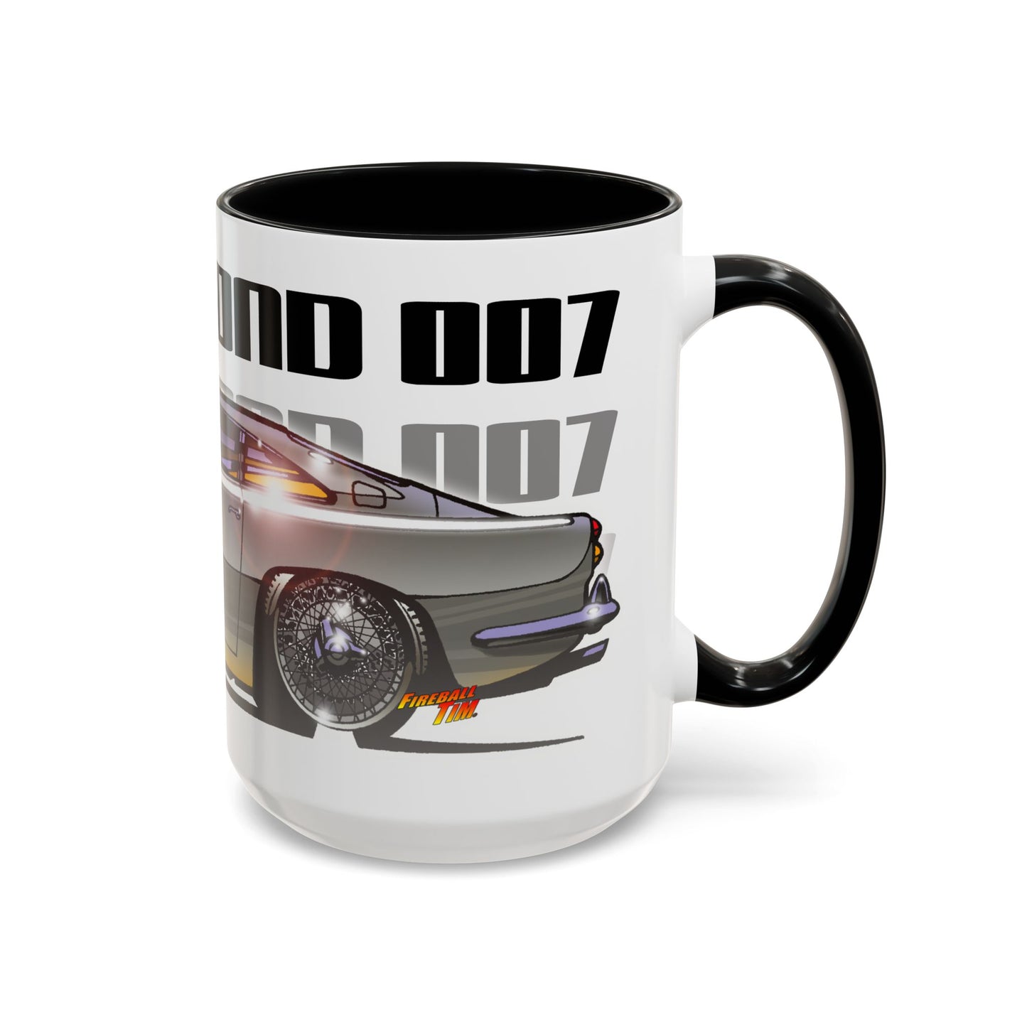 JAMES BOND ASTON MARTIN DB5 007 Collectible Fireball Art Coffee Mug - 2 Sizes