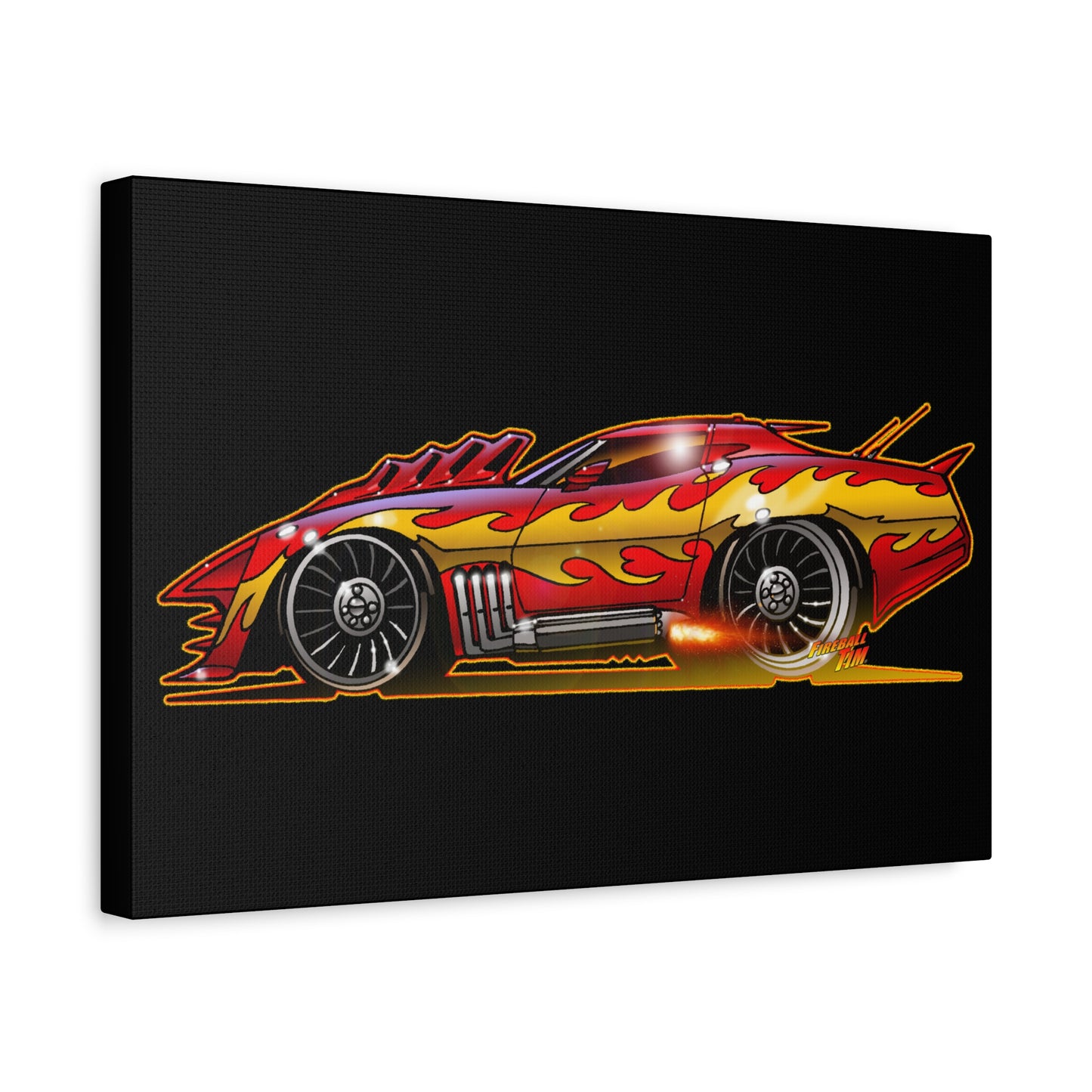 CORVETTE SUMMER Movie Car Fireball Art Canvas Print