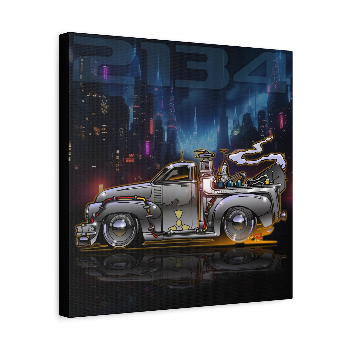 BACK THE THE FUTURE Chevy 3100 Pickup Time Machine Canvas Art Wall Print - 2 Sizes