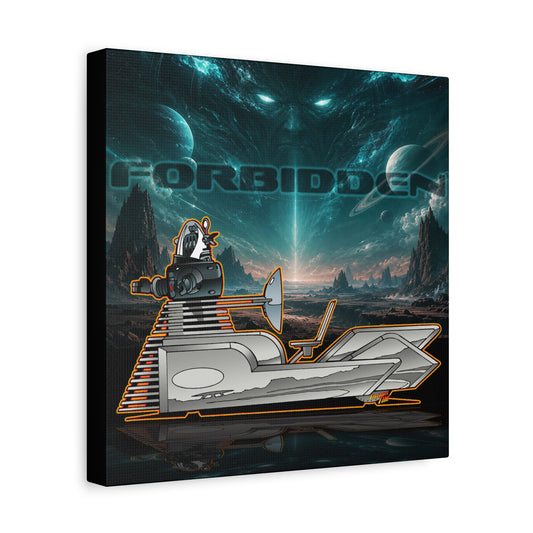 FORBIDDEN PLANET Robby The Robot Collectible Fireball Art Canvas Print
