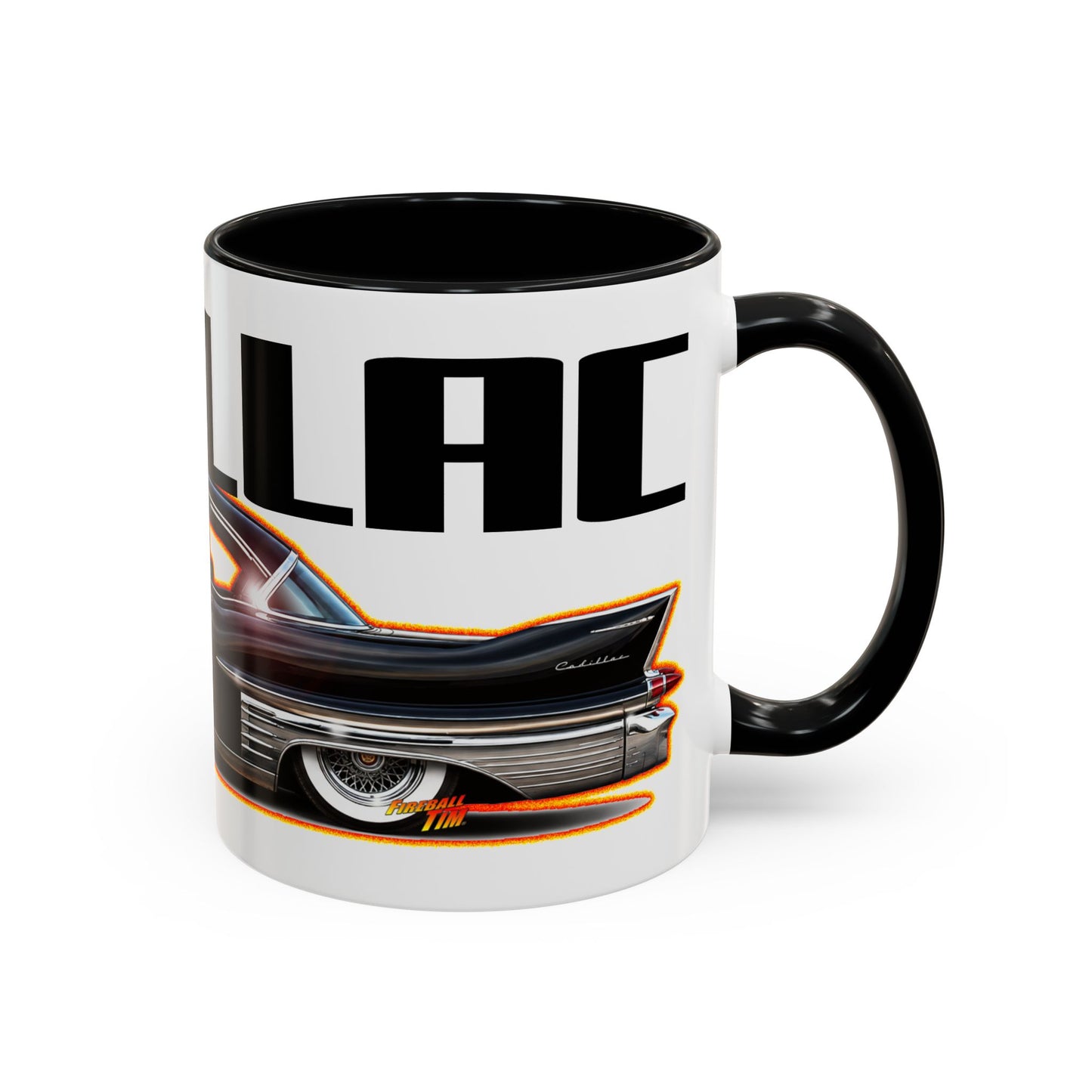 CADILLAC CUSTOM COUPE 1961 Collectible Fireball Art Coffee Mug - 2 Sizes