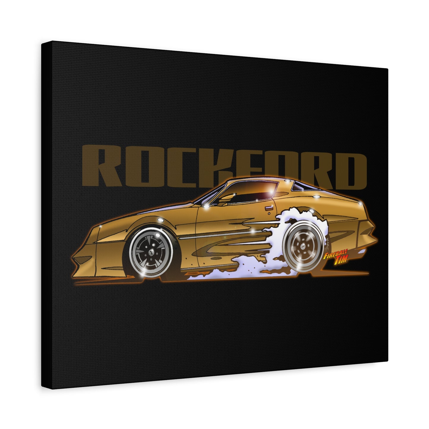 ROCKFORD FILES Pontiac Firebird Fireball Art Canvas Wall Print