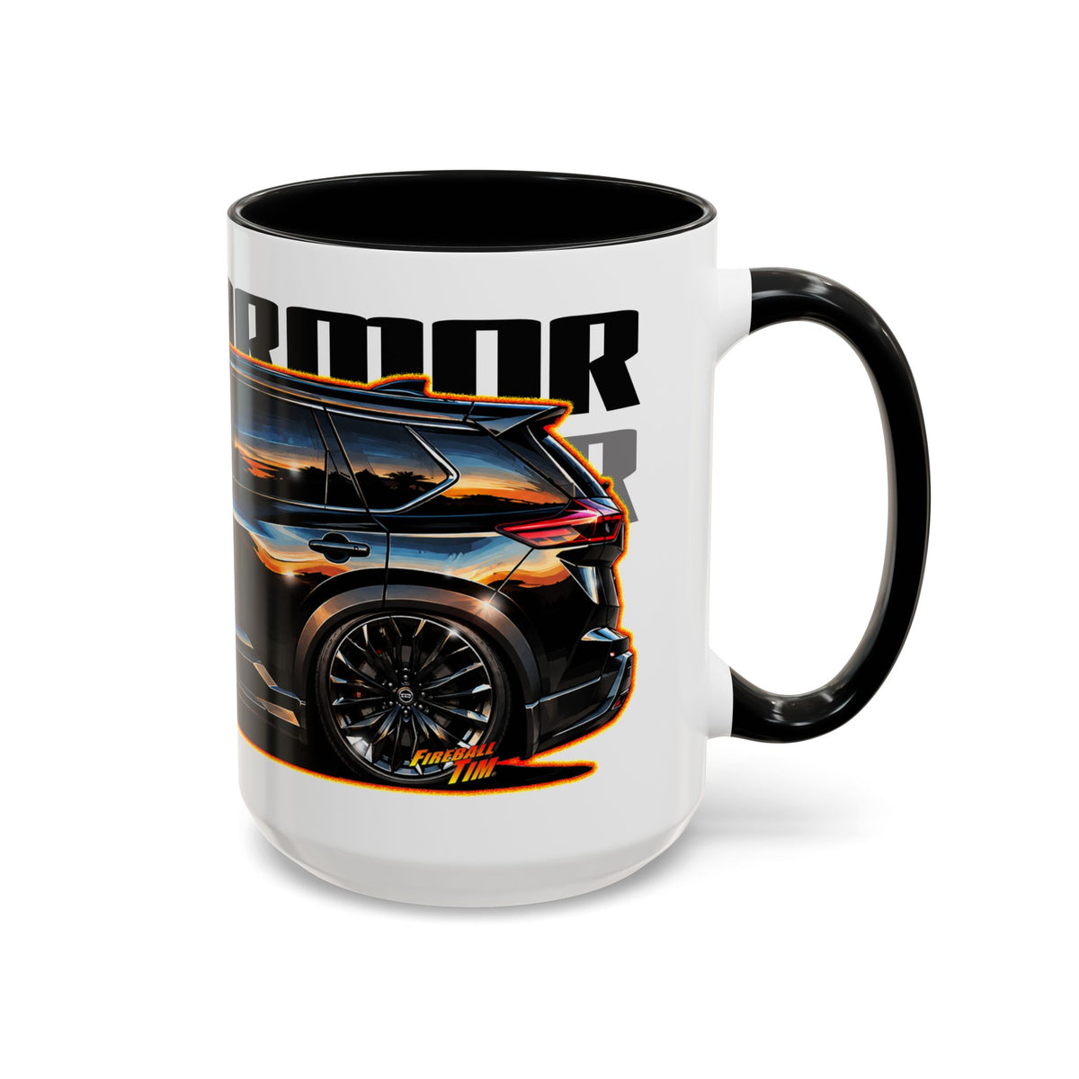 NISSAN ROGUE 2026 Black Armor Edition Collectible Fireball Art Coffee Mug - 2 Sizes