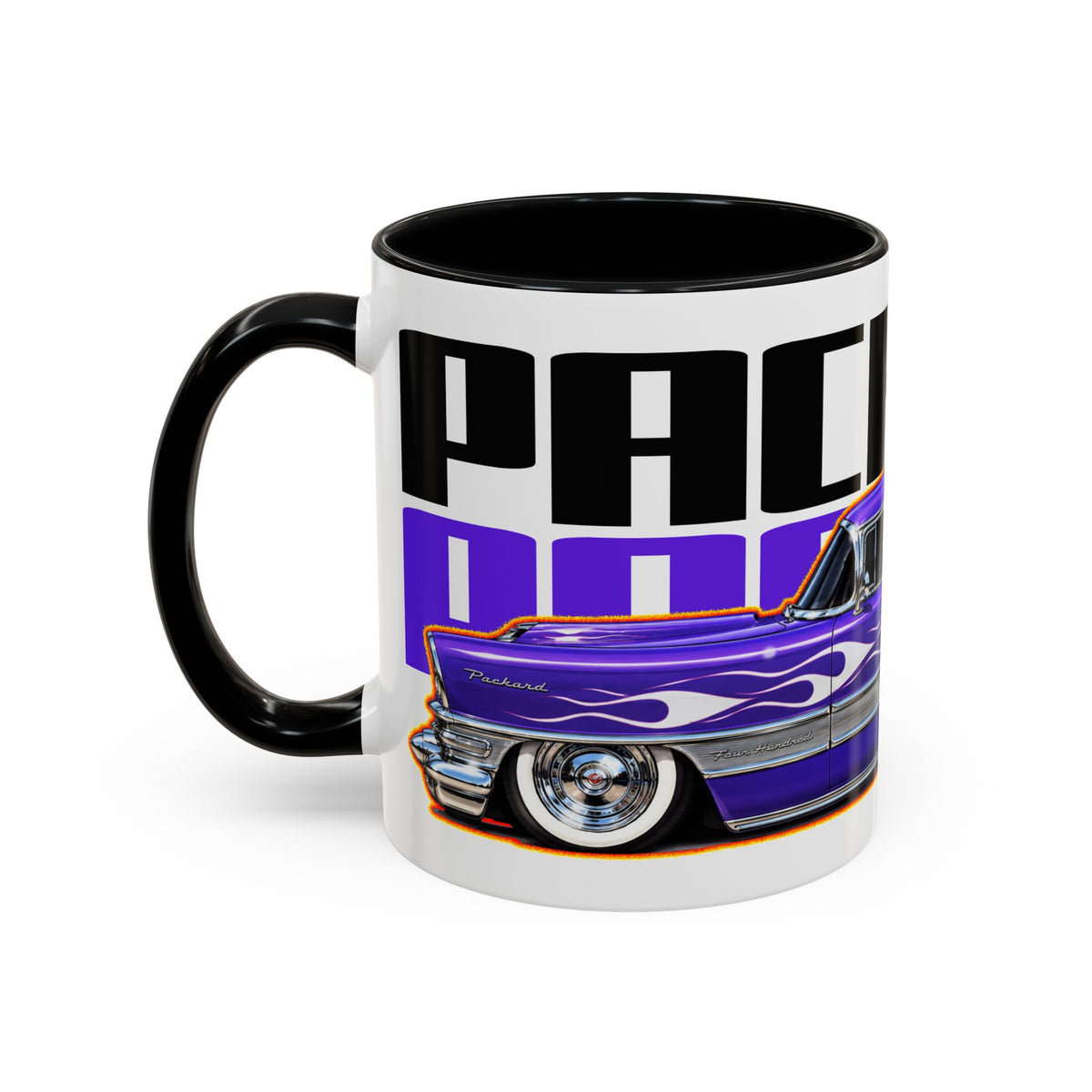 PACKARD 1955 Kustom Four Hundred Collectible Fireball Art Coffee Mug - 2 Sizes