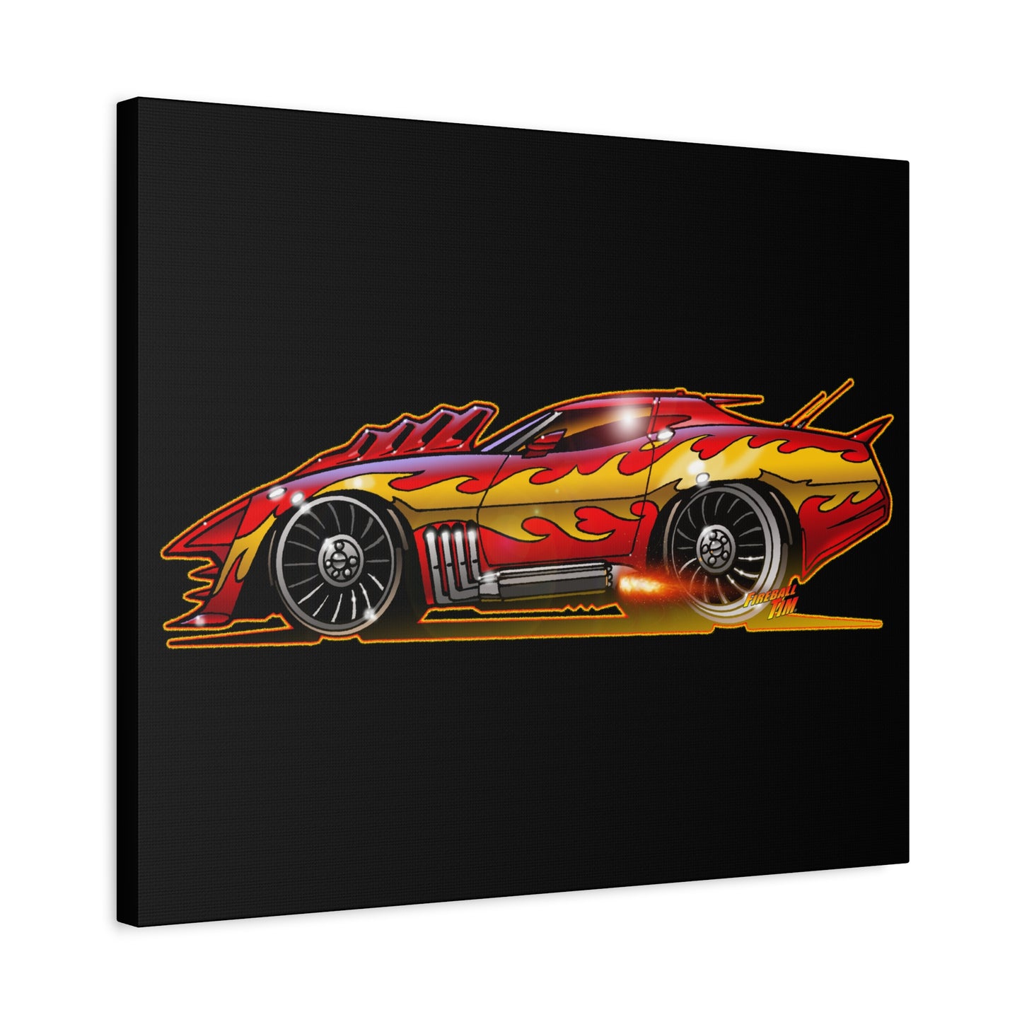 CORVETTE SUMMER Movie Car Fireball Art Canvas Print