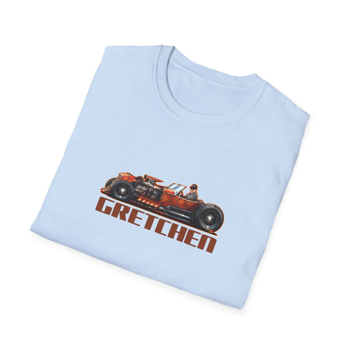 CUSTOM RAT ROD Hot Rod Gretchen Collectible Fireball Art TeeShirt