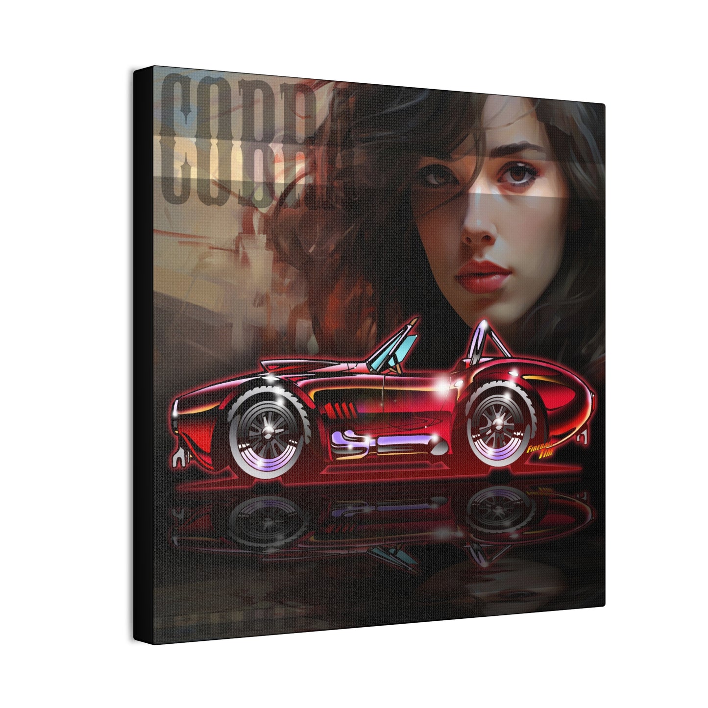 AC SHELBY COBRA Muscle Car Canvas Art Print - 2 Sizes
