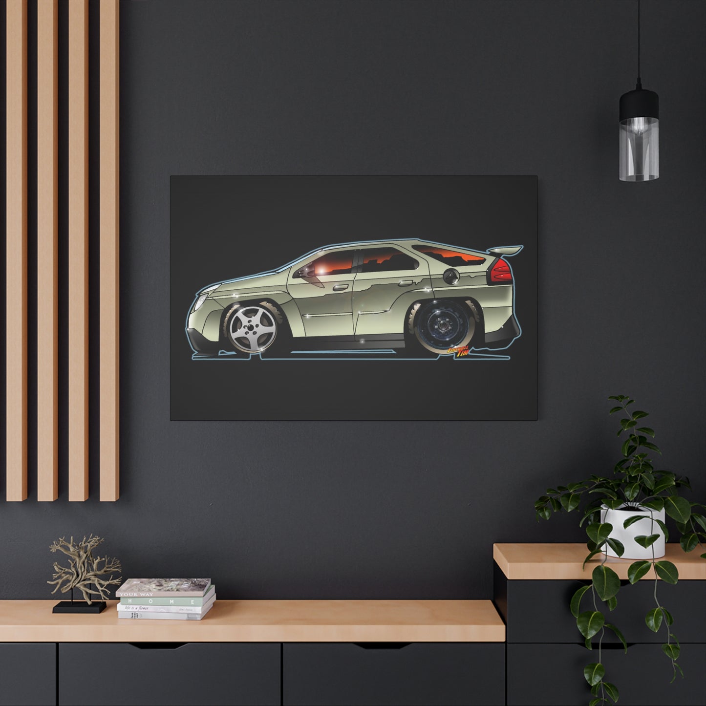 BREAKING BAD Pontiac Aztek Fireball Art Canvas Wall Print