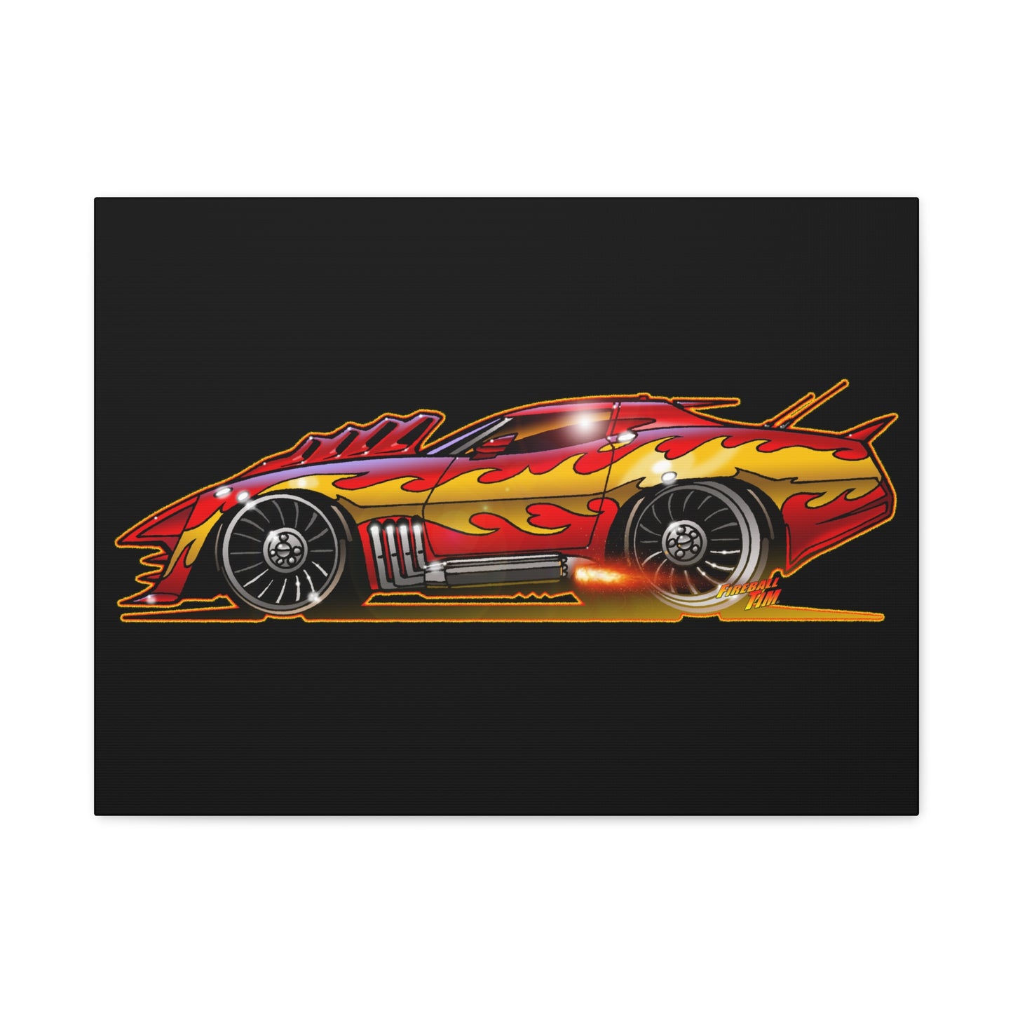 CORVETTE SUMMER Movie Car Fireball Art Canvas Print