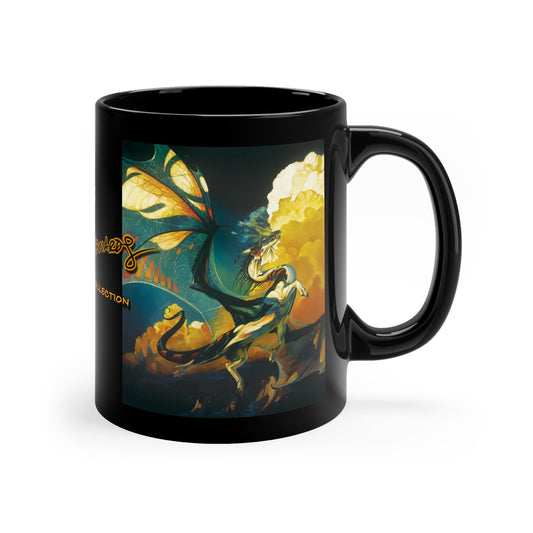 Heather Edwards Signature Collection DRAGONFLY Black 11oz Mug-Mug-Fireball Tim Garage