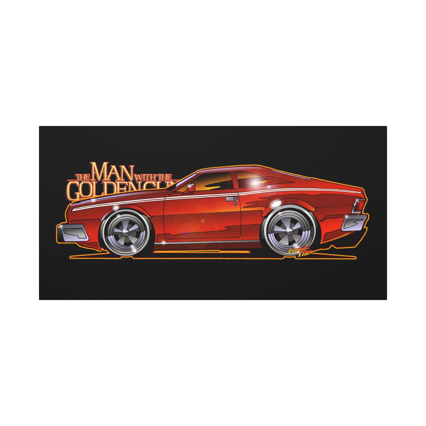 MAN WITH THE GOLDEN GUN AMC Hornet James Bond Fireball Art Canvas Print
