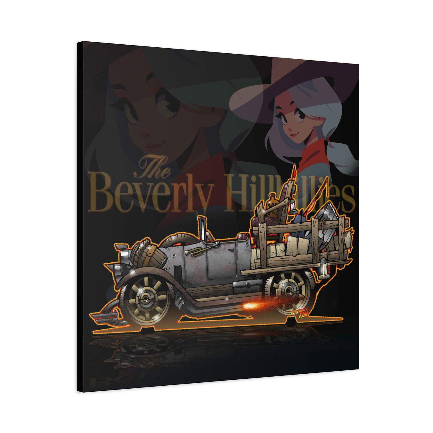 BEVERLY HILLBILLIES JALOPY Canvas Art Wall Print