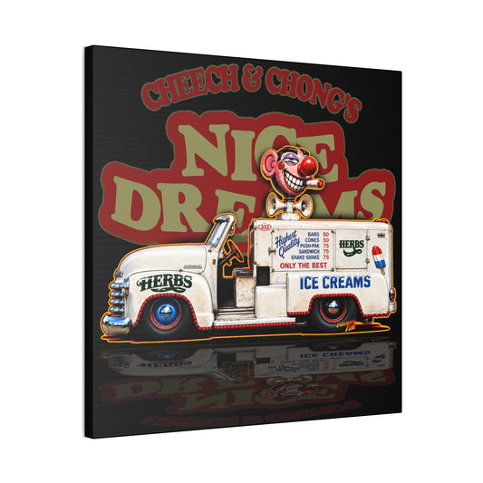 CHEECH & CHONG Nice Dreams Ice Cream Truck Collectible Fireball Art Canvas Stretched Print