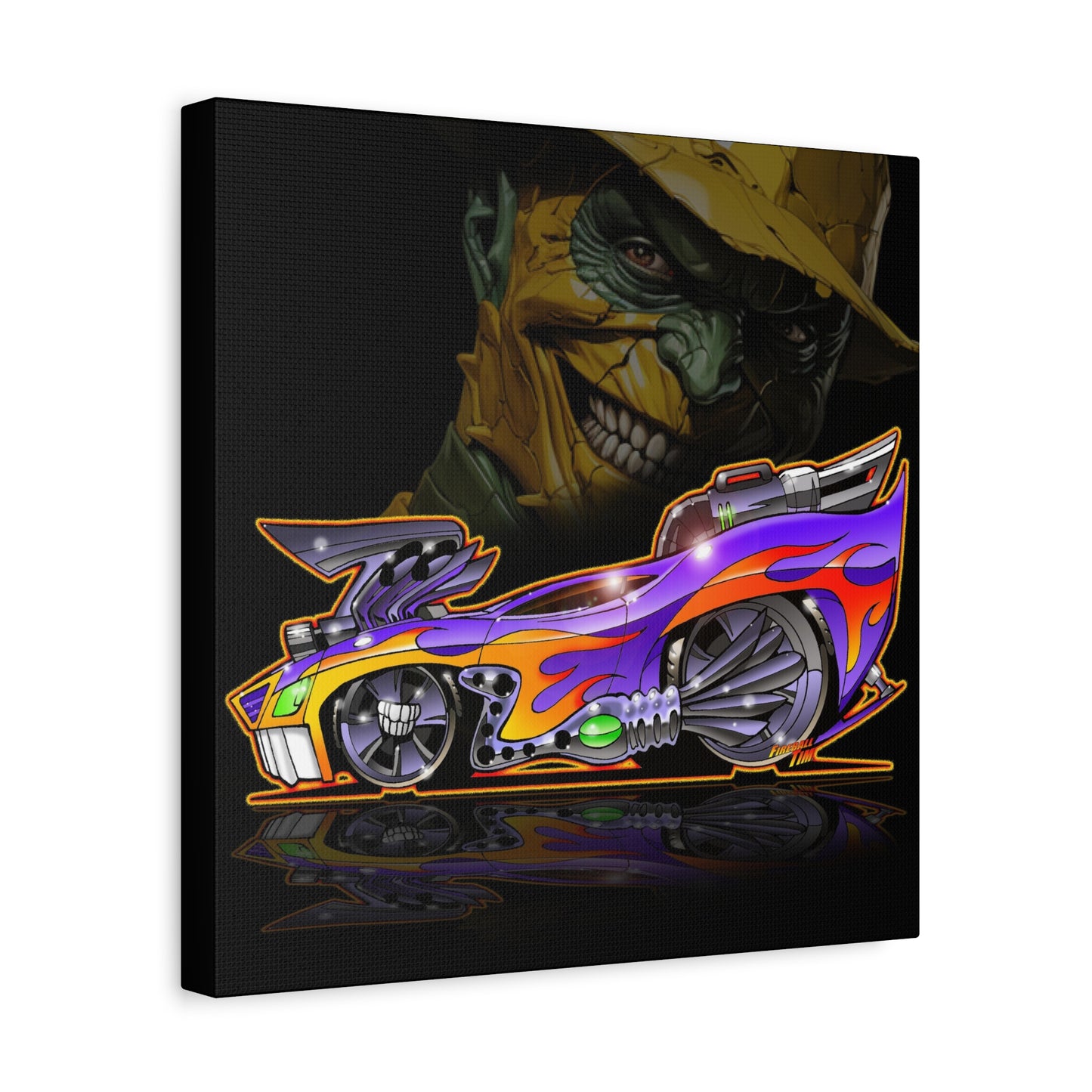 SON OF THE MASK Musclecar Fireball Art Canvas Print