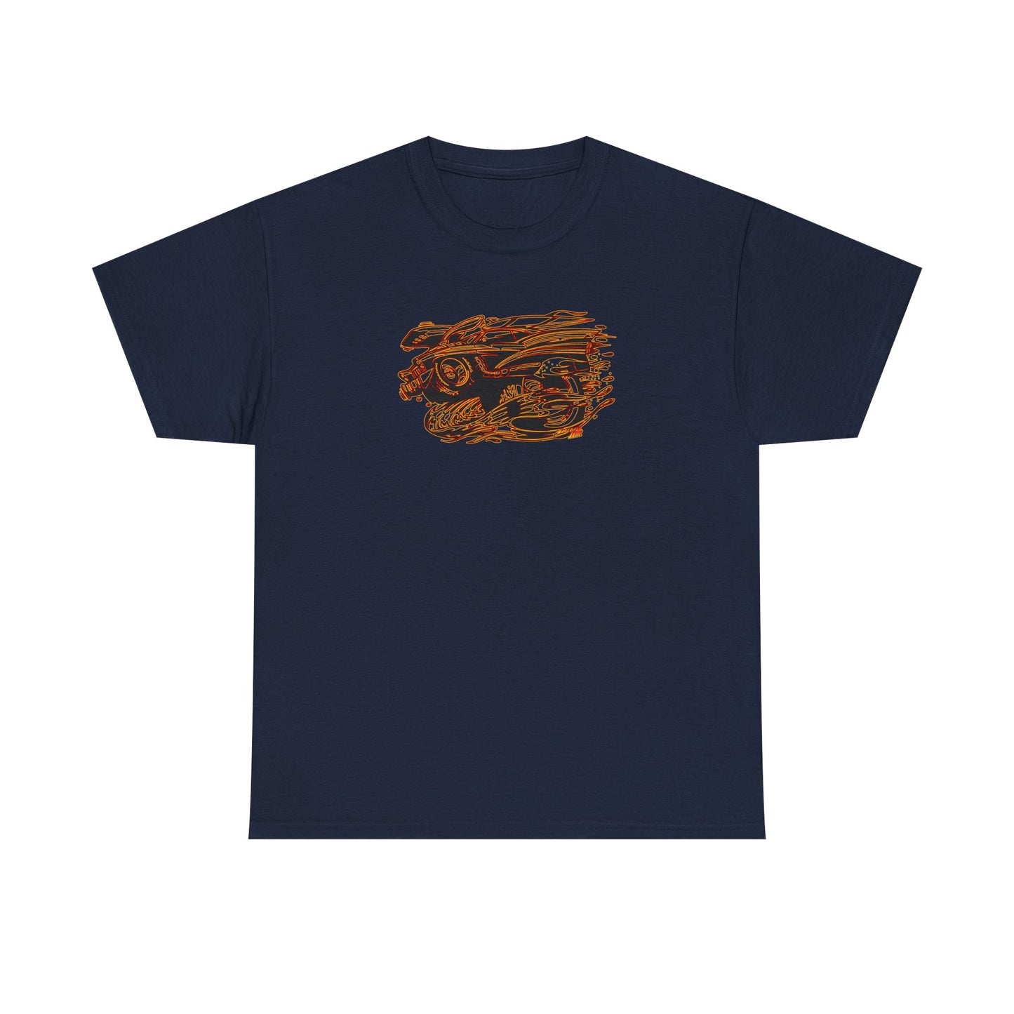 HOT ROD CHEVY Muscle Car Fireball Tee Shirt - Multiple Colors