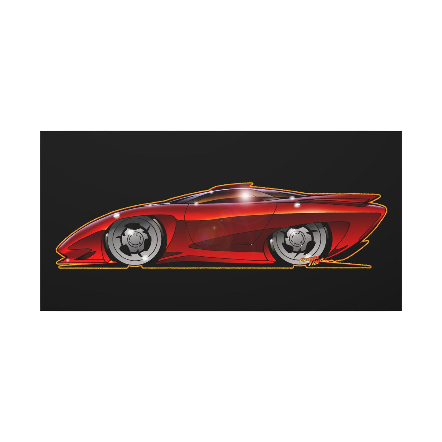 PONTIAC BANSHEE Concept Car Collectible Fireball Art Canvas Print