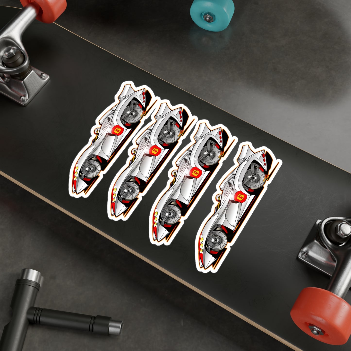 SPEED RACER MACH 6 Fireball Art Decal Sticker Set