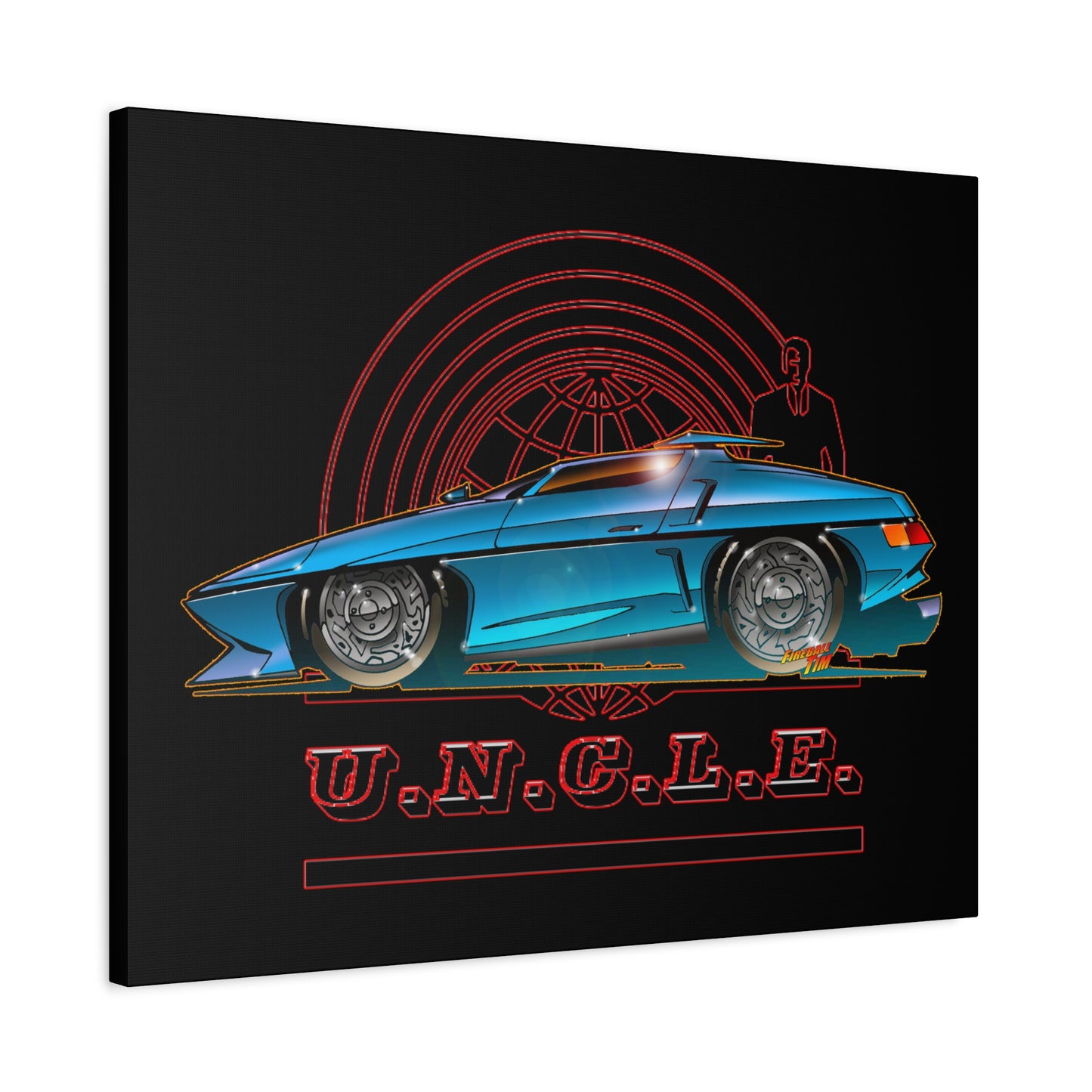 THE MAN FROM U.N.C.L.E. Piranha TV Car Fireball Canvas Art Print