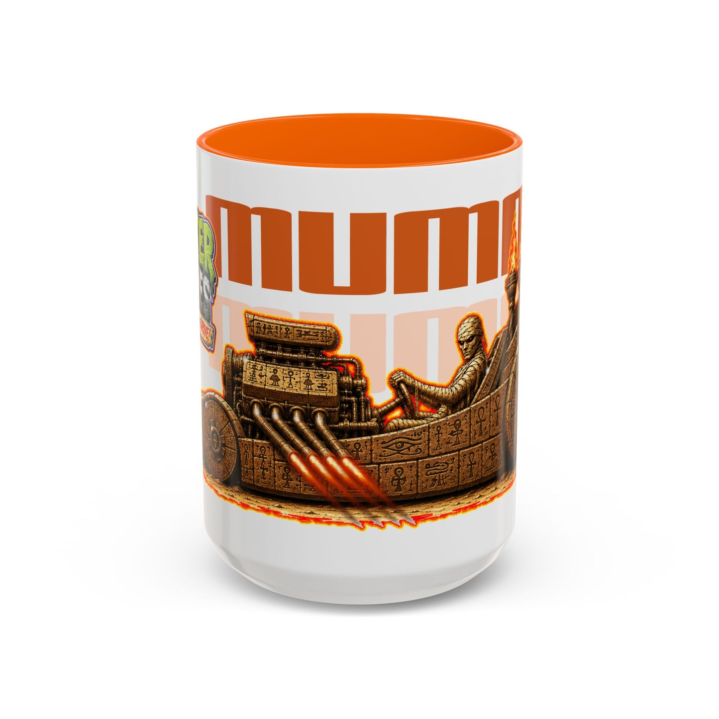 MONSTER MACHINES The Mummy Halloween Collectible Fireball Art Coffee Mug - 2 Sizes