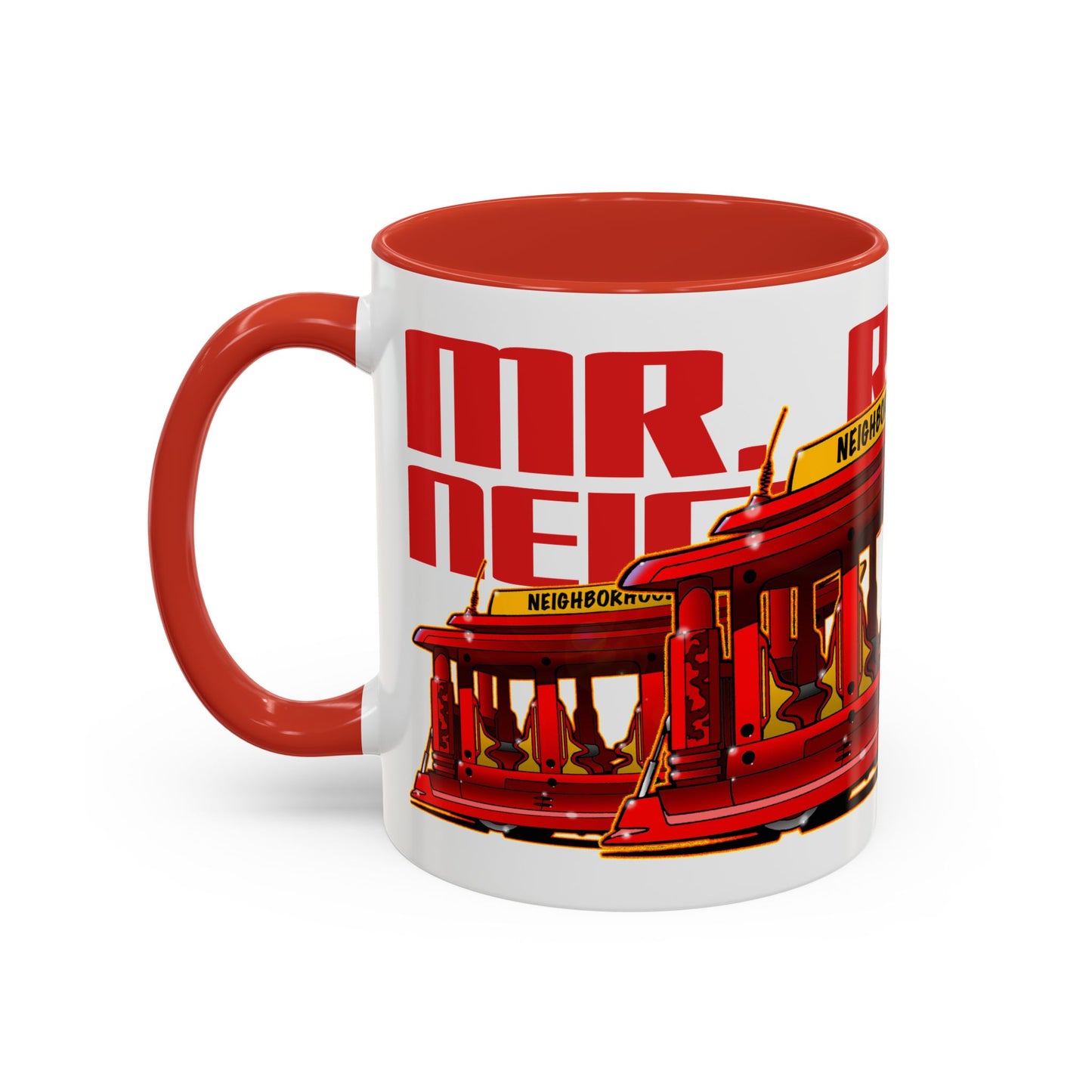 MR. ROGERS NEIGHBORHOOD TROLLEY Collectible Art Coffee Mug - 2 Sizes