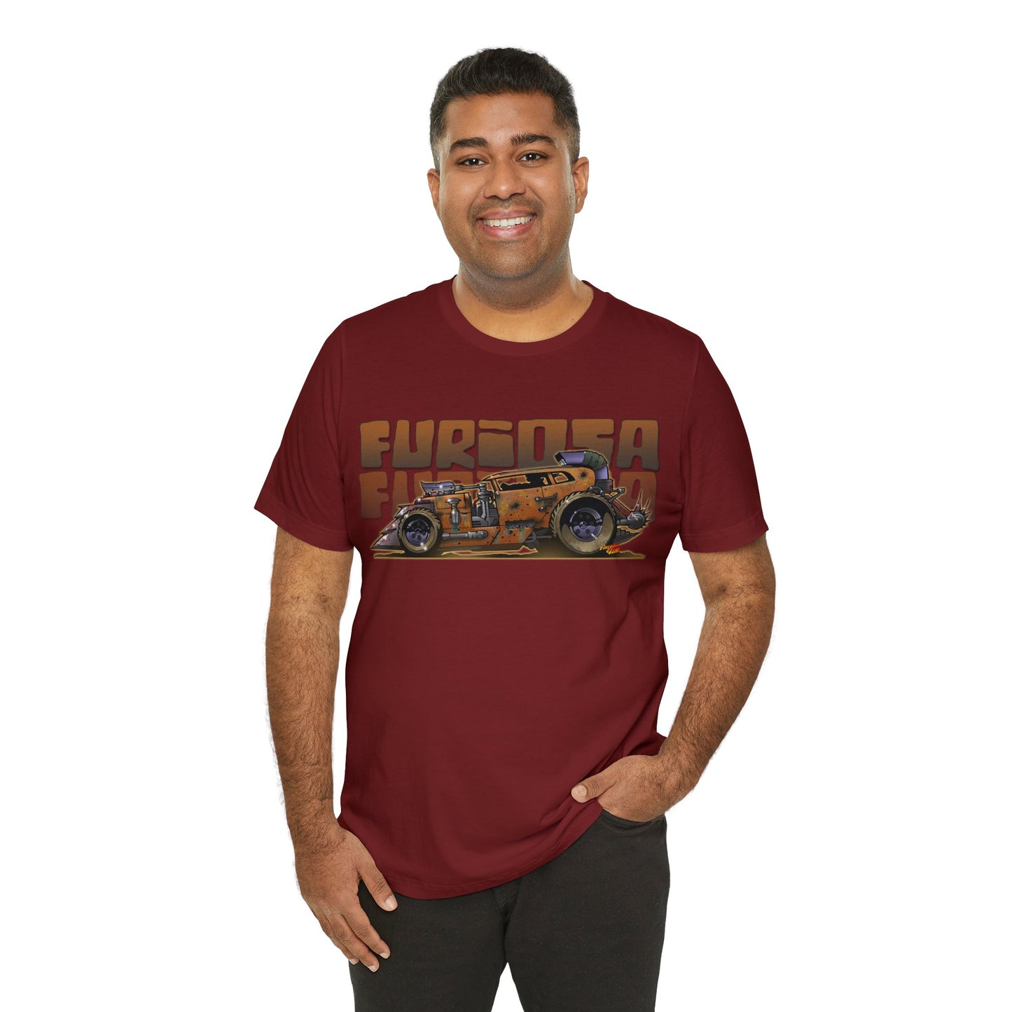 FURIOSA Mad Max Movie Car Hot Rod Jersey Short Sleeve Tee