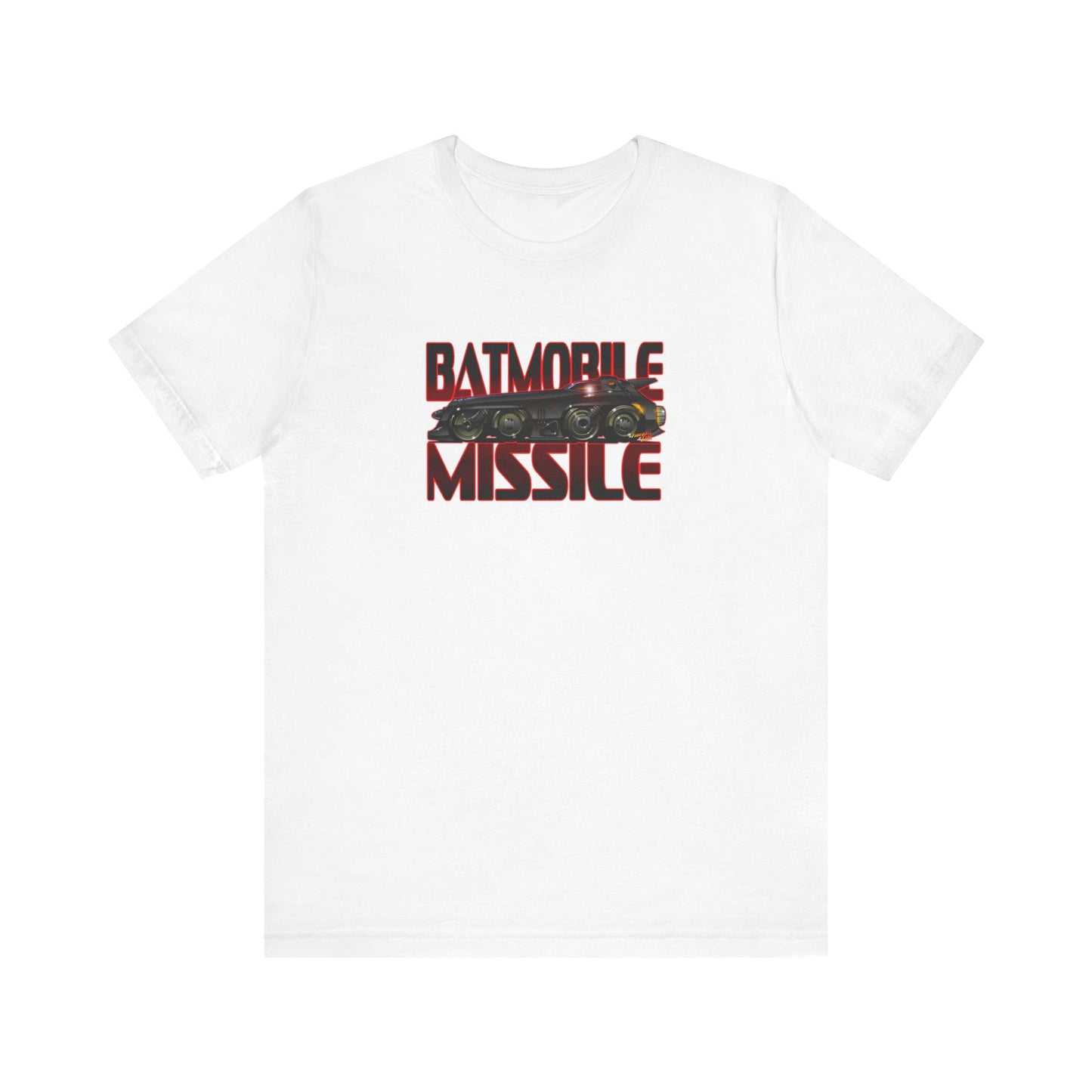 BATMAN RETURNS BATMISSILE Batmobile Concept Art Short Sleeve Tee 12 Colors