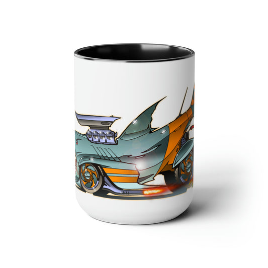 MANEATER GREAT WHITE SHARK Sealife Hot Rod Coffee Mug 15oz-Mug-Fireball Tim Garage