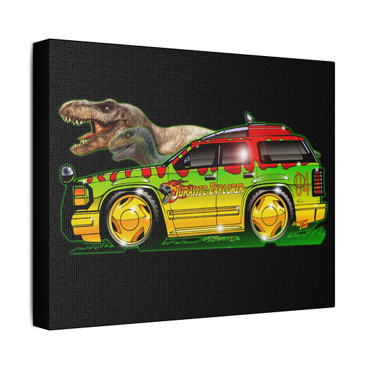JURASSIC PARK Ford Explorer Canvas Art Print - 11x14